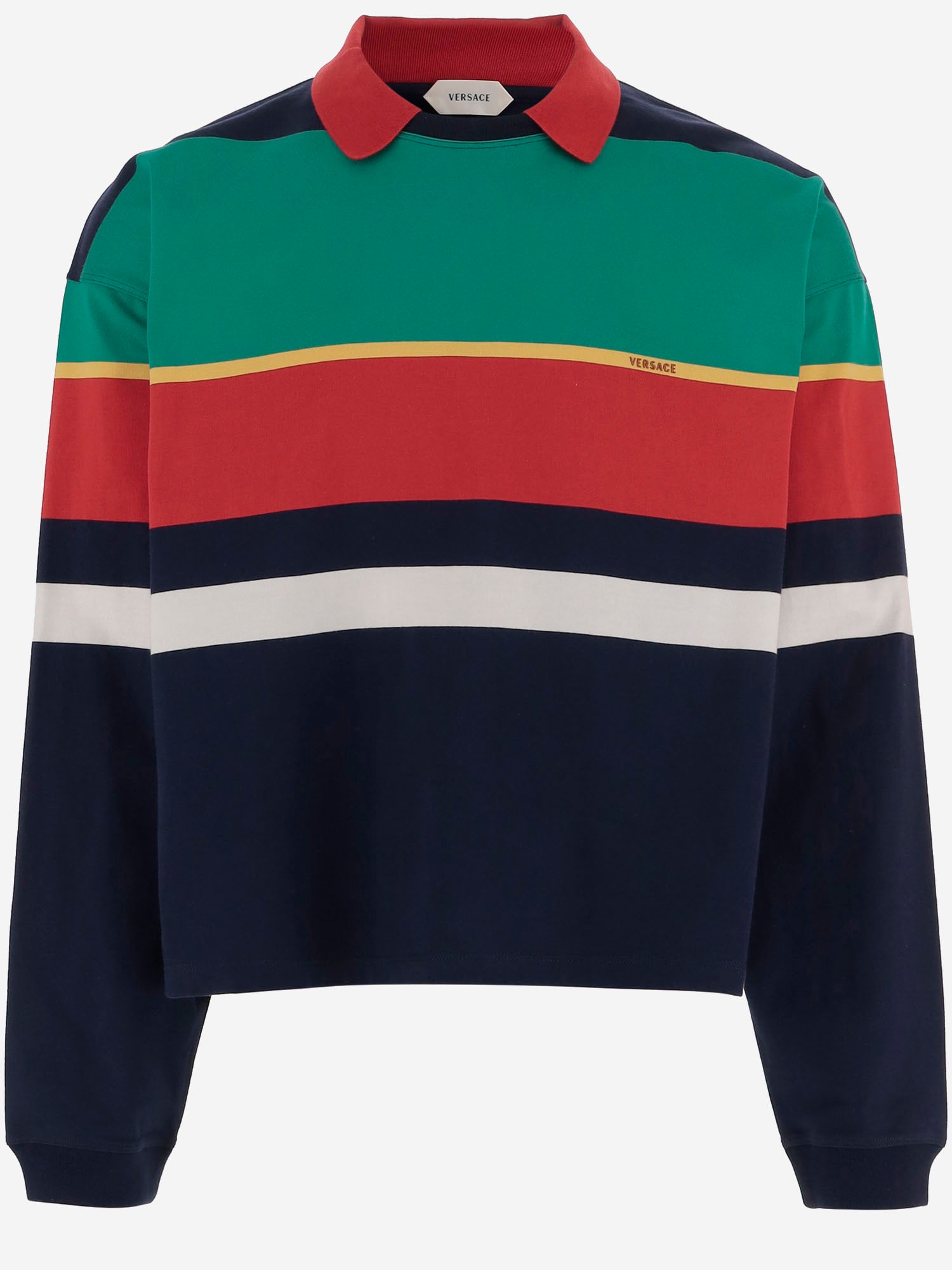Versace MAGLIA POLO IN COTONE A RIGHE