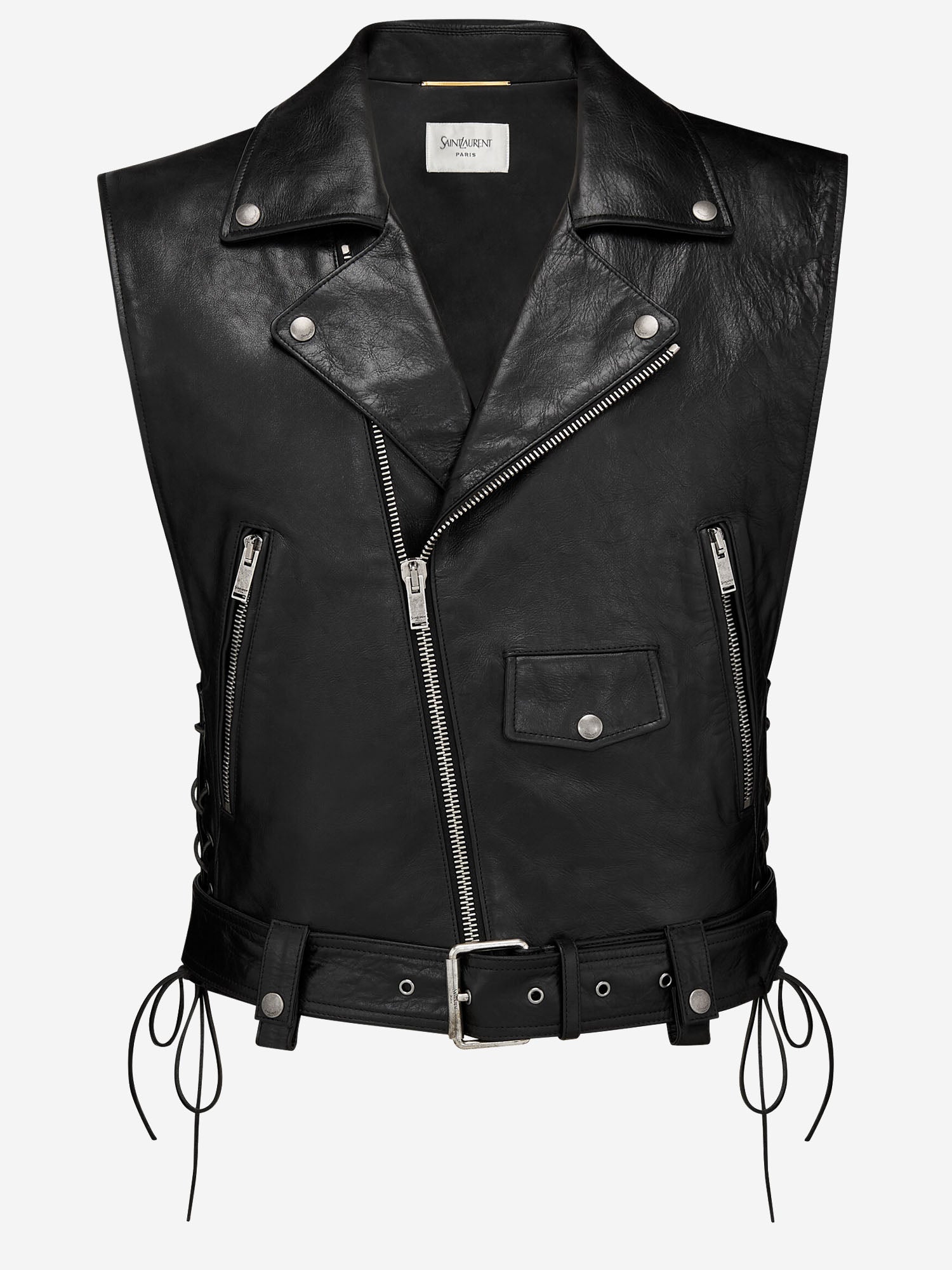 Saint Laurent GILET DA MOTOCICLISTA IN PELLE