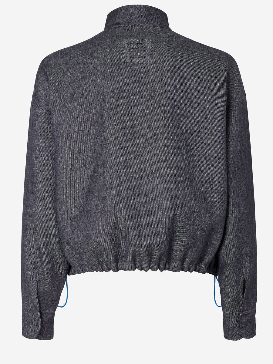 Fendi GIACCA REVERSIBILE IN LINO E COTONE, view 2