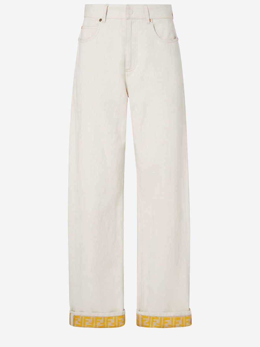 Fendi JEANS IN COTONE E LINO