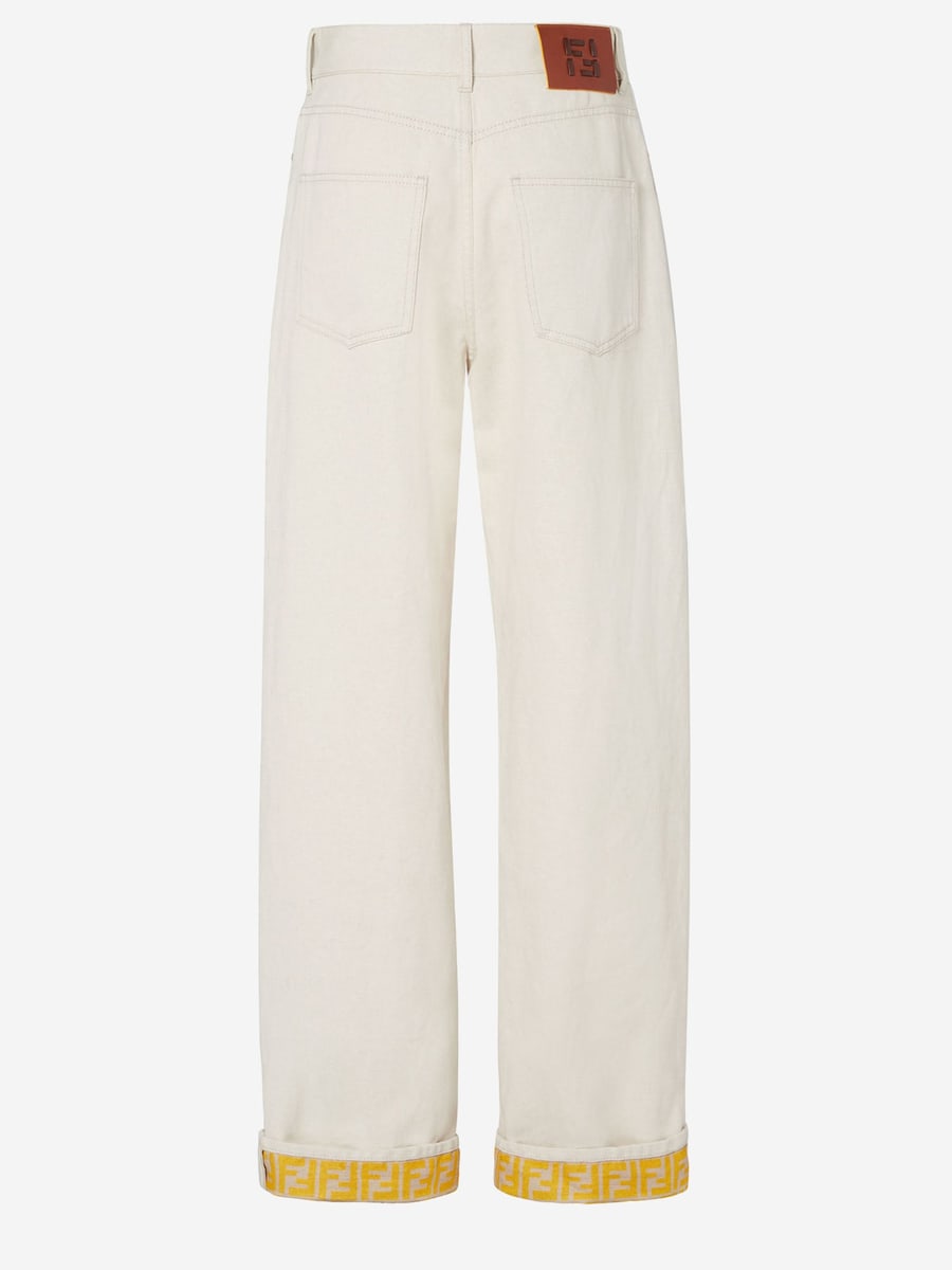 Fendi JEANS IN COTONE E LINO, view 2