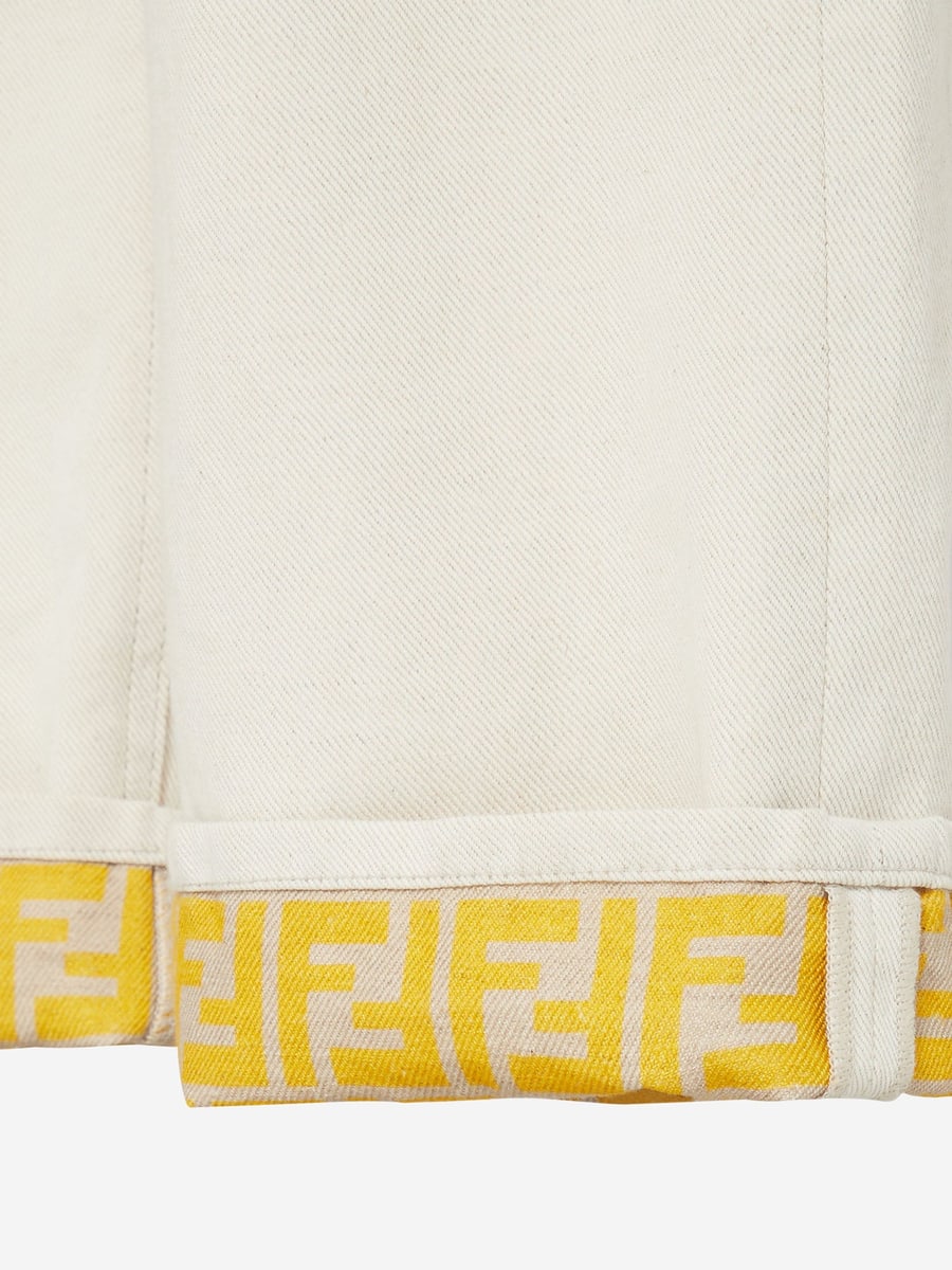 Fendi JEANS IN COTONE E LINO, view 3