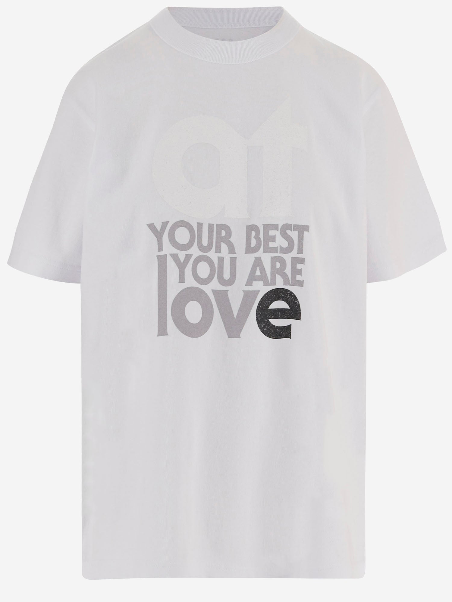 SACAI T-SHIRT IN COTONE CON STAMPA