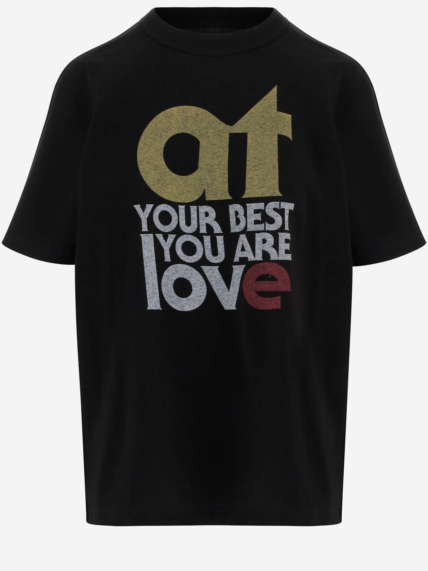 SACAI T-SHIRT IN COTNE CON STAMPA