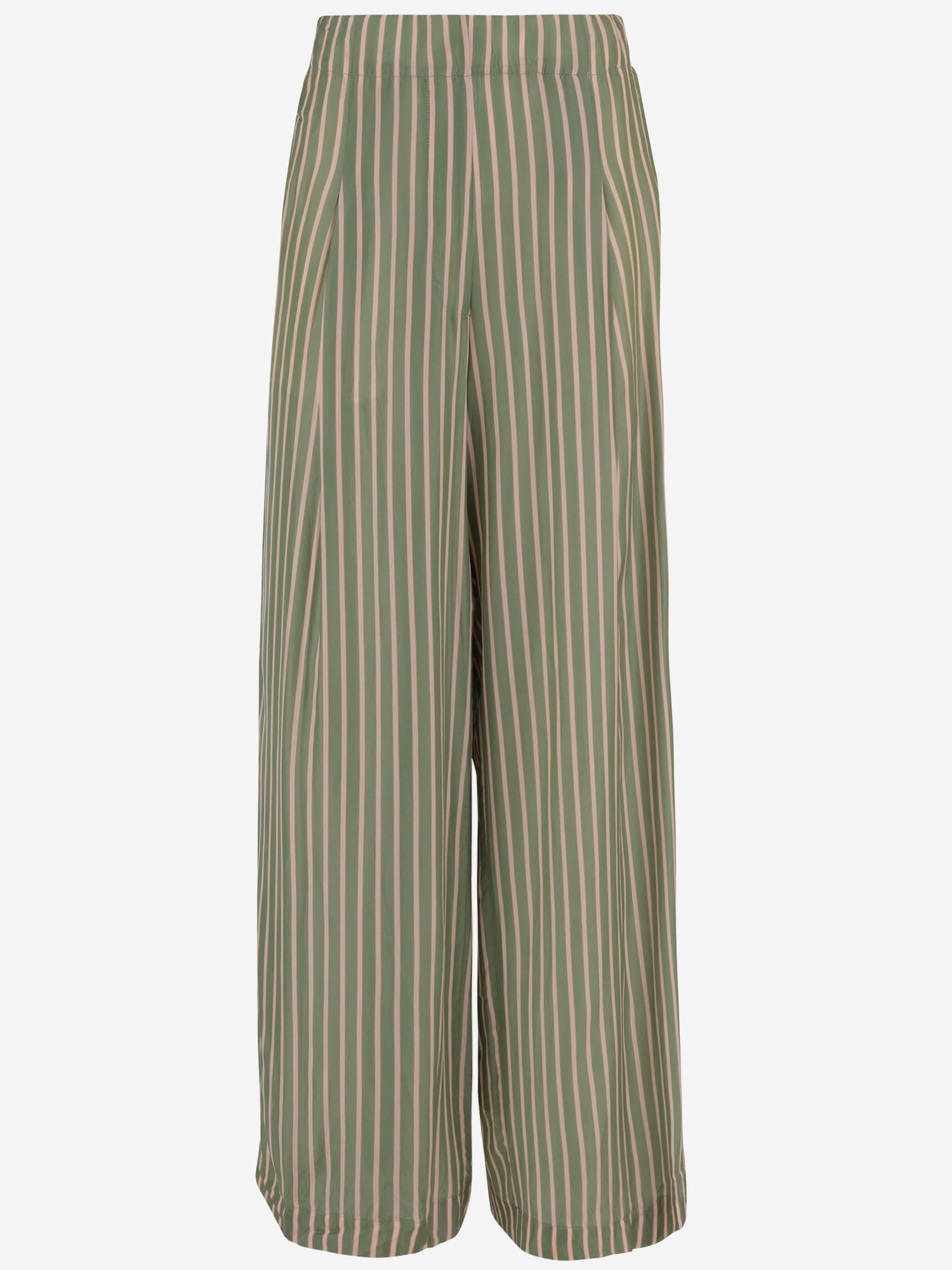 Dries Van Noten PANTALONI IN CUPRO A RIGHE