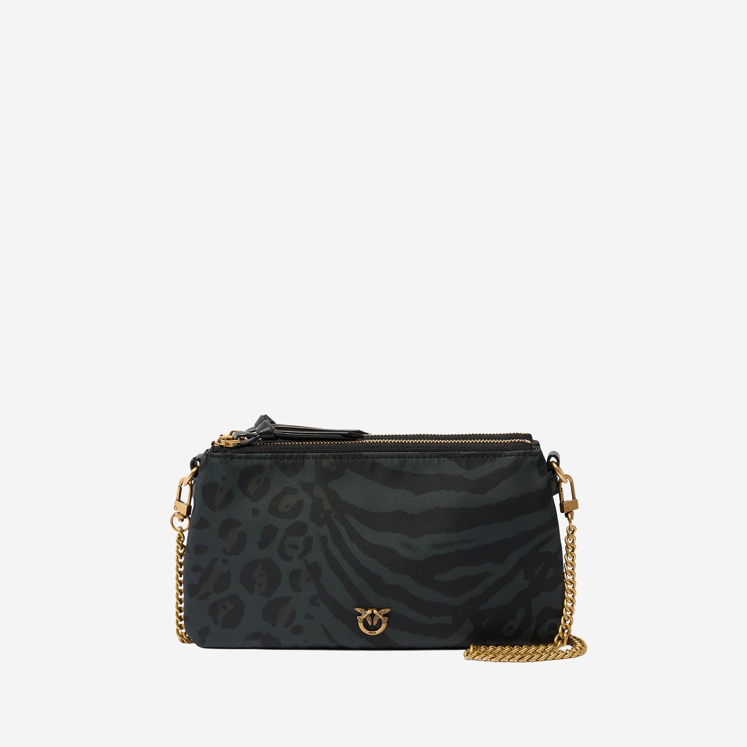 Pinko BORSA A TRACOLLA CON STAMPA ANIMALIER