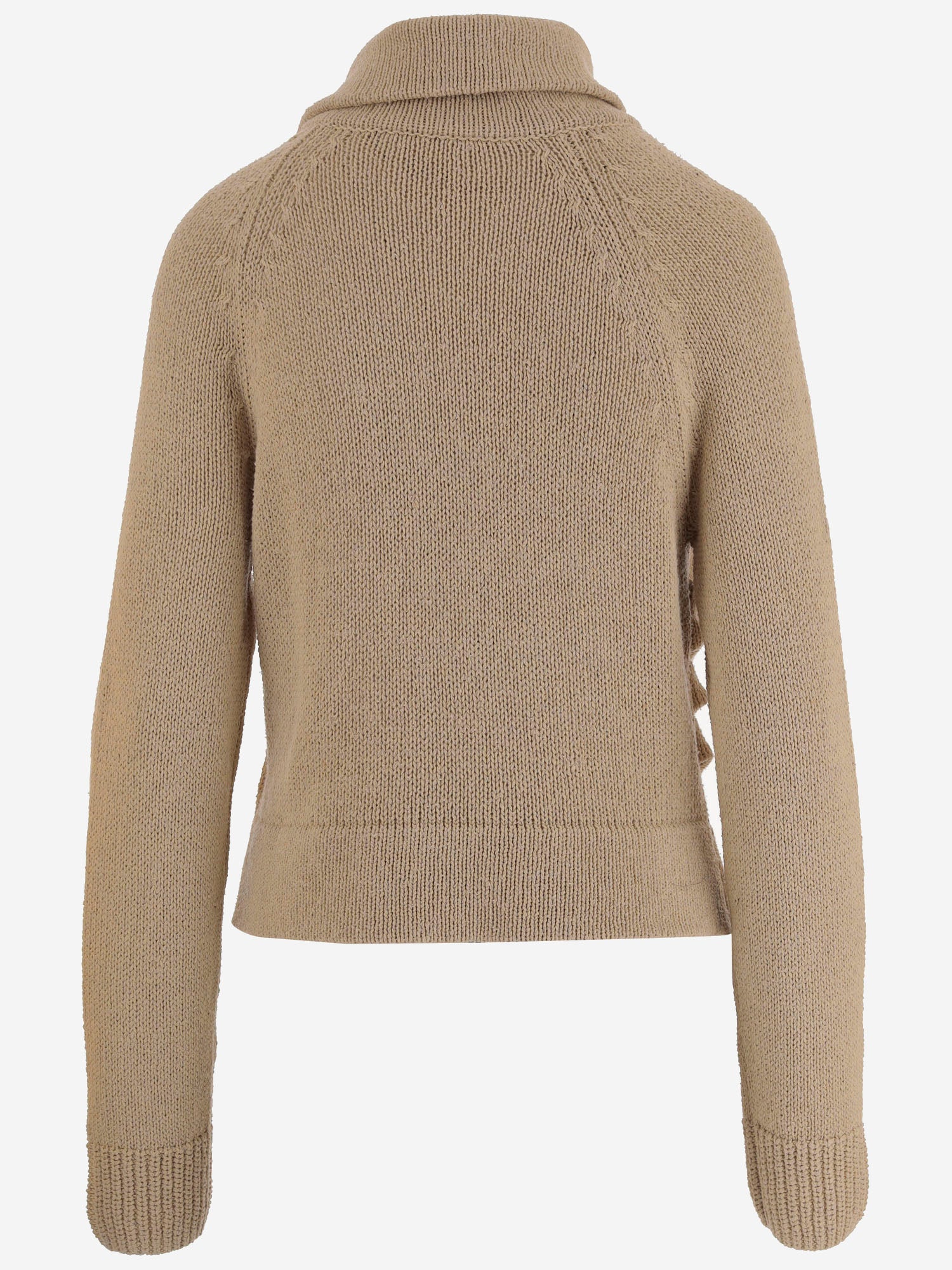KHAITE MAGLIA IN SETA E COTONE CON ABOTTONATURA ASIMMETRICA, view 2