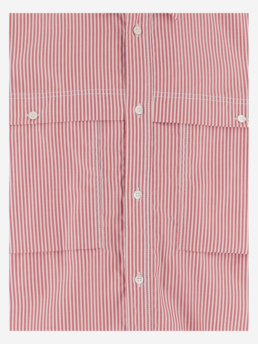 HOMME CAMICIA IN COTONE A RIGHE, view 3