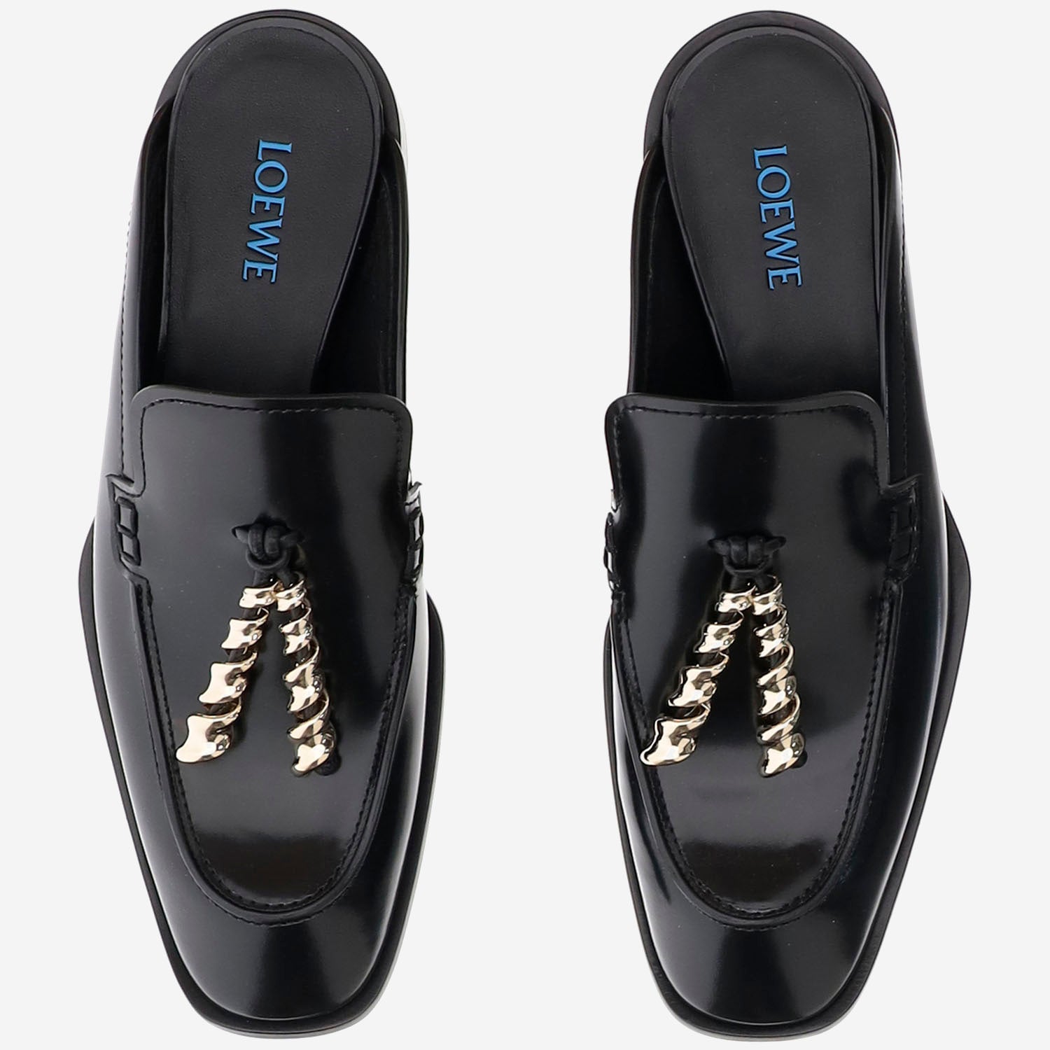 Loewe Mocassini mule Edge in pelle di vitello spazzolata, view 2