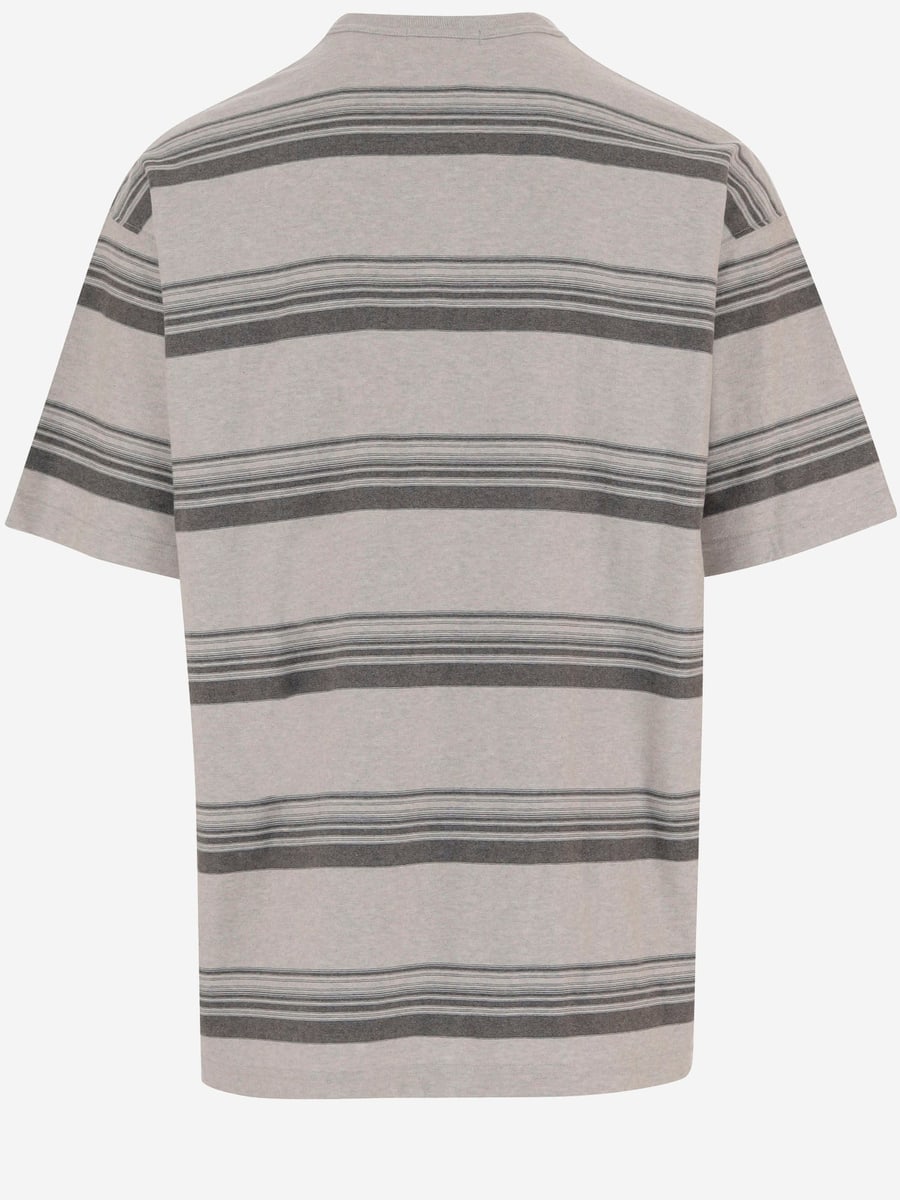 HOMME T-SHIRT IN COTONE A RIGHE, view 2