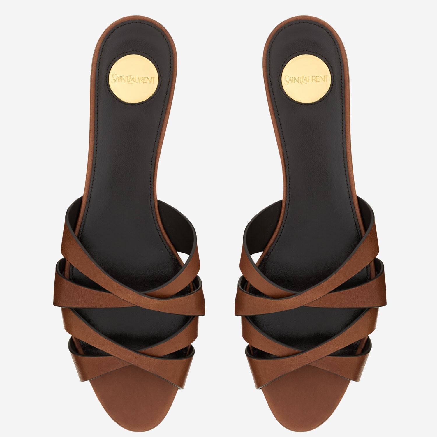 Saint Laurent SANDALI CHANDELLE IN PELLE, view 2