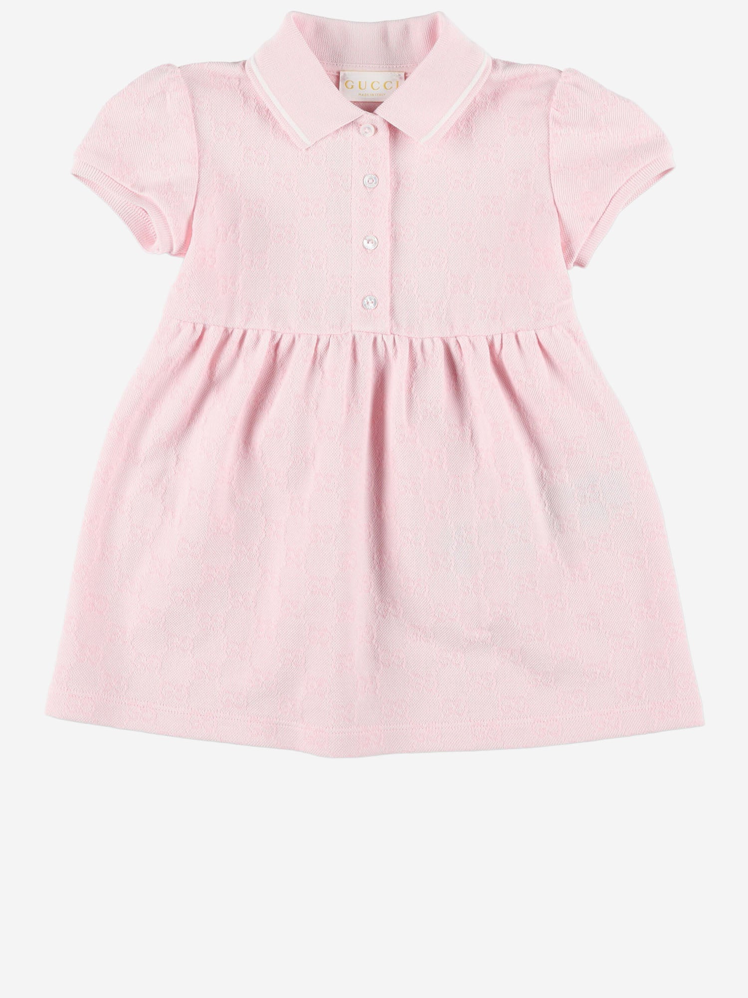 GUCCI KIDS ABITO IN COTONE CON COLLETTO CLASSICO