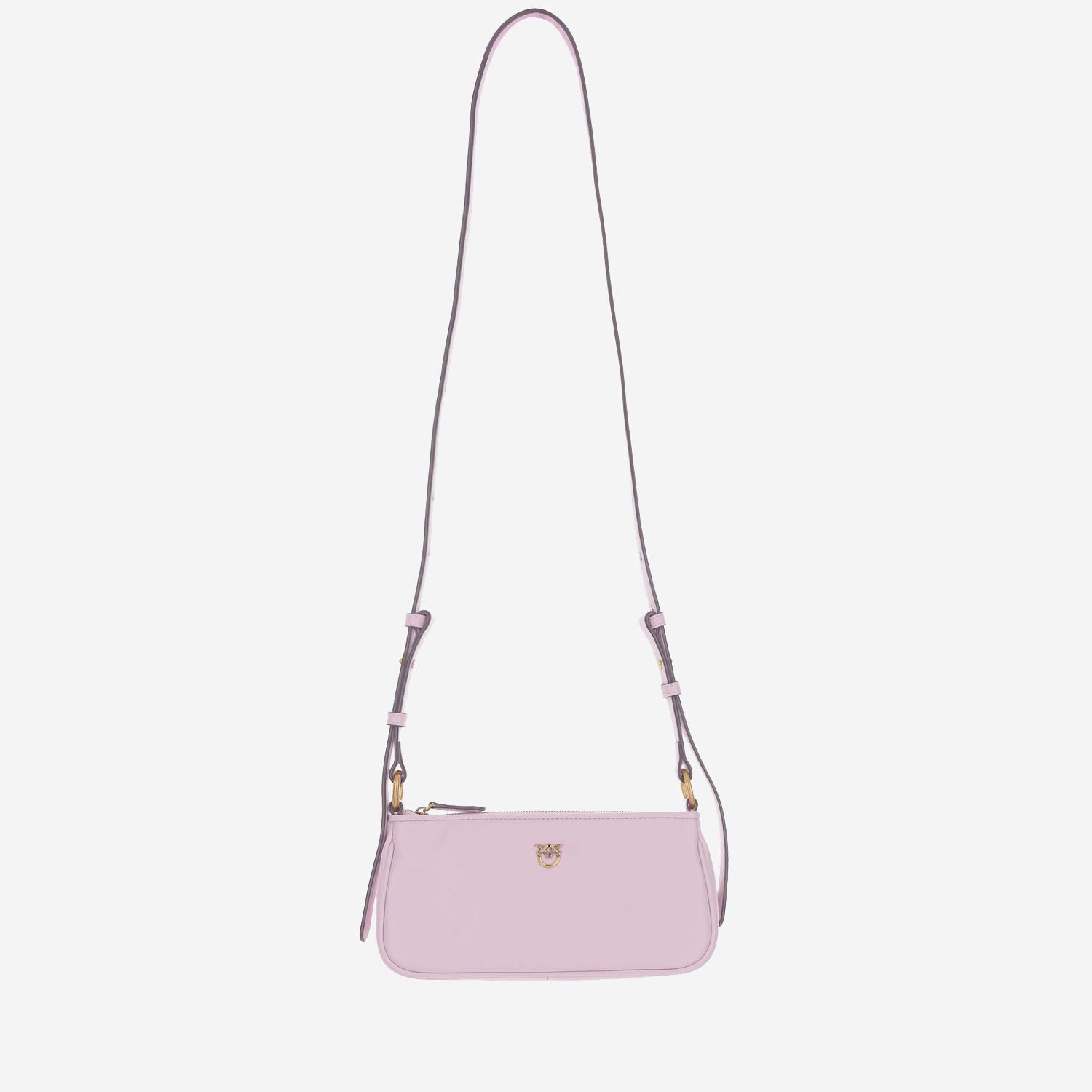 Pinko BORSA MINI HALF MOON BAGUETTE IN PELLE CON LOGO