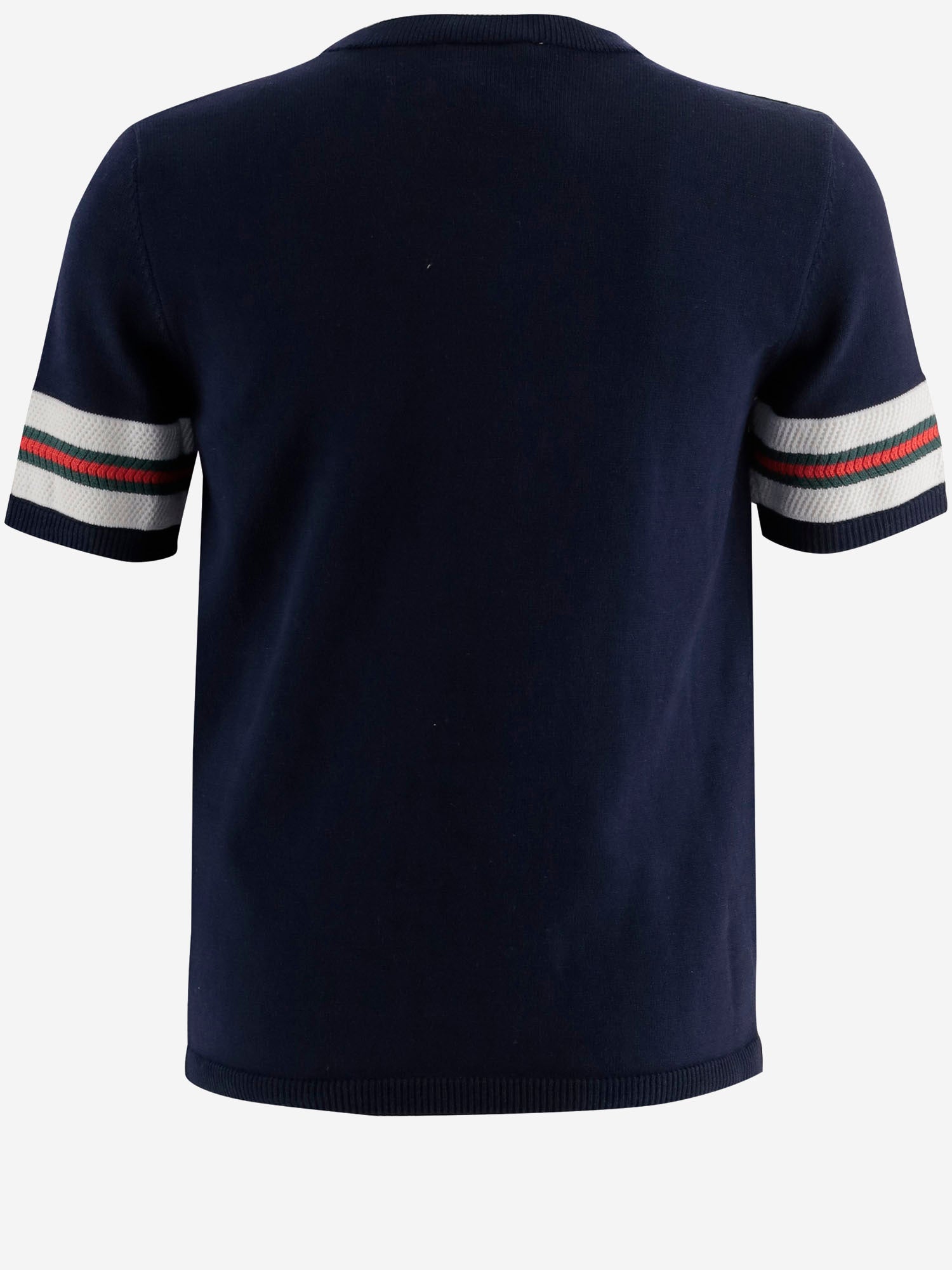 GUCCI KIDS T-SHIRT IN COTONE CON BANDE A CONTRASTO, view 2