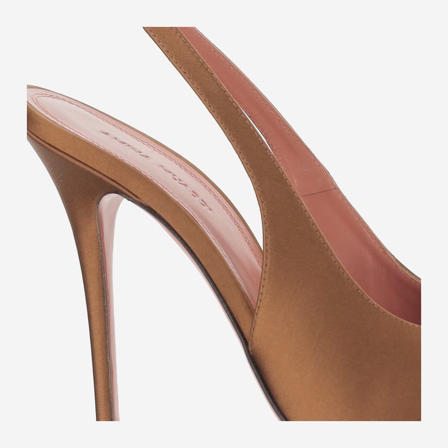 Amina Muaddi KRISTINA SLINGBACK IN SETA, view 4