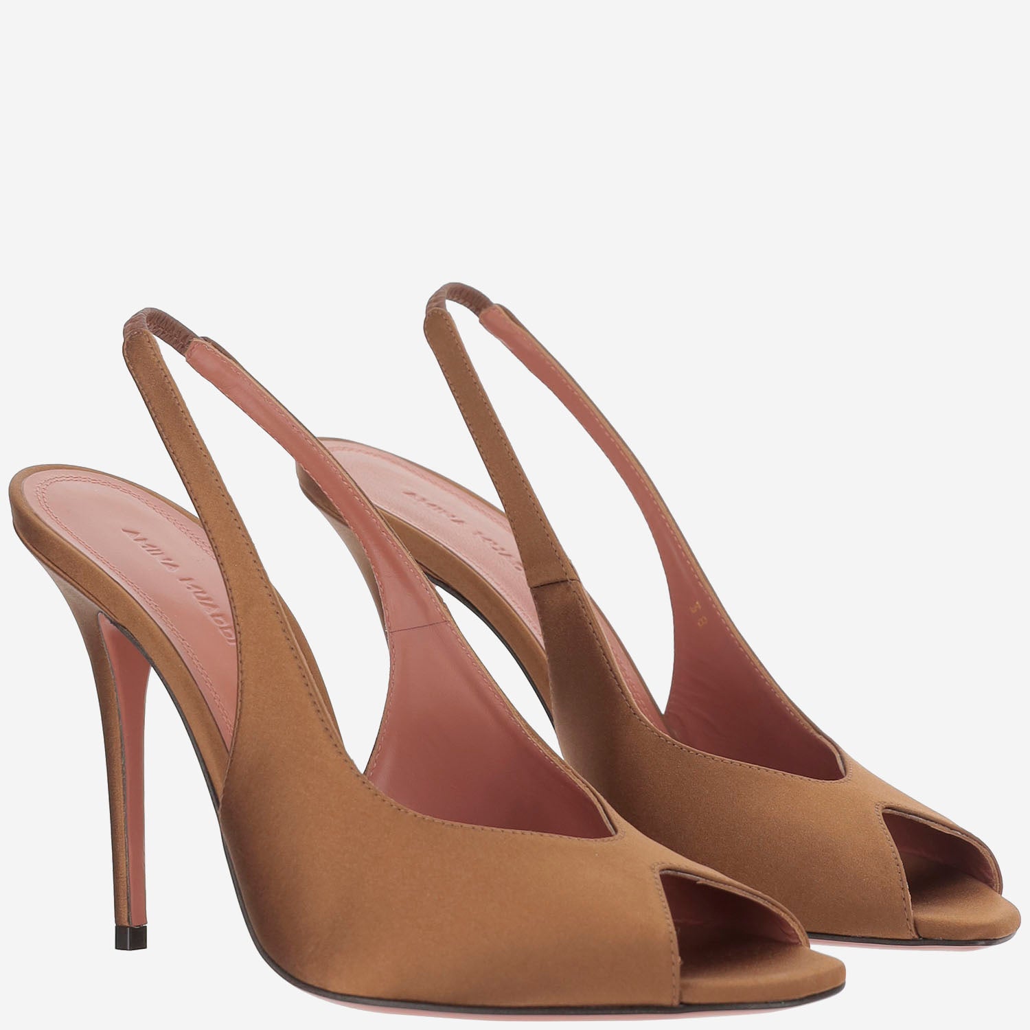 Amina Muaddi KRISTINA SLINGBACK IN SETA, view 2