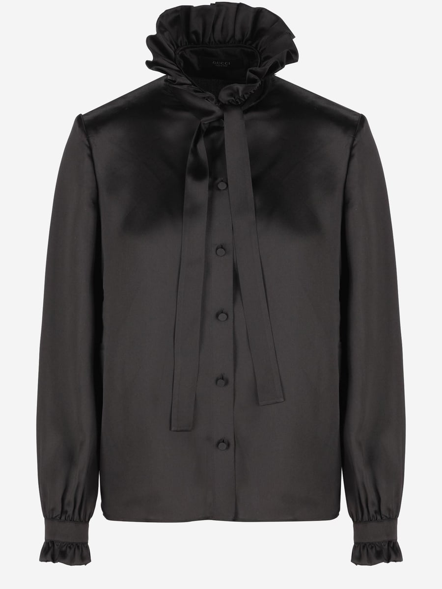 Gucci CAMICIA IN SETA CON VOLANT