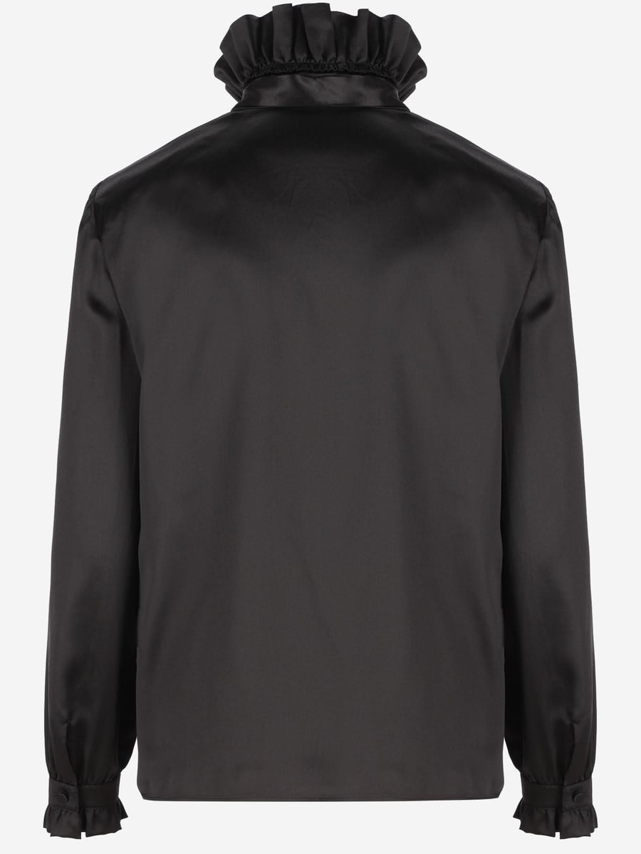 Gucci CAMICIA IN SETA CON VOLANT, view 2