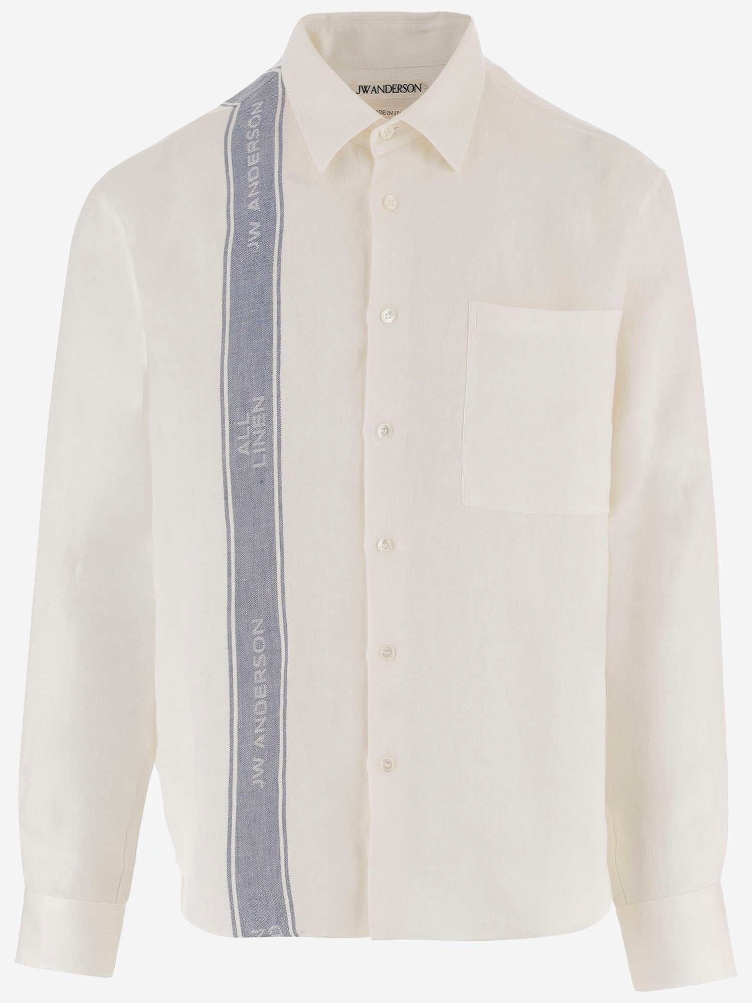 JW Anderson CAMICIA IN LINO CON LOGO