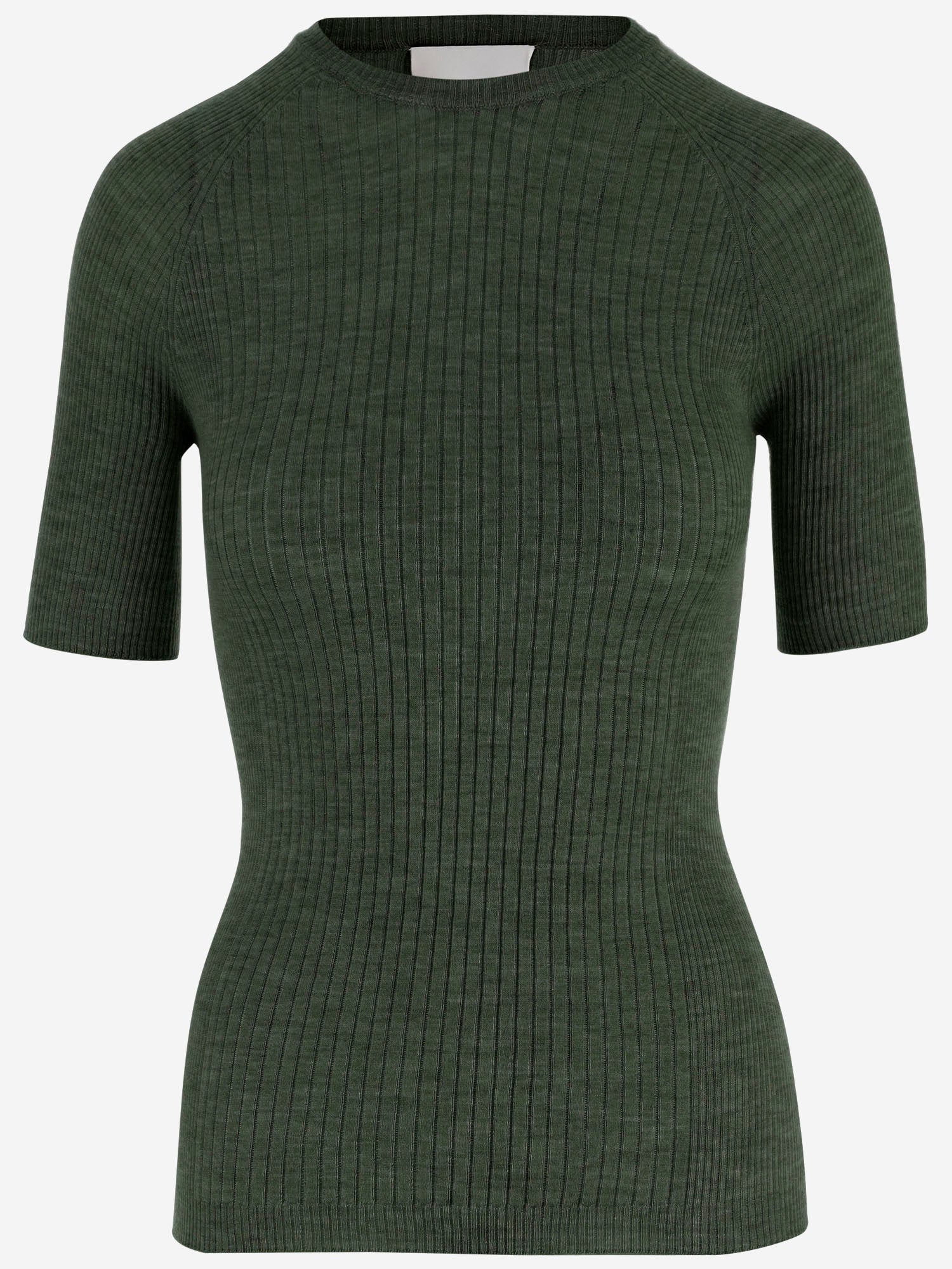 SASUPHI T-SHIRT a coste in misto cashmere