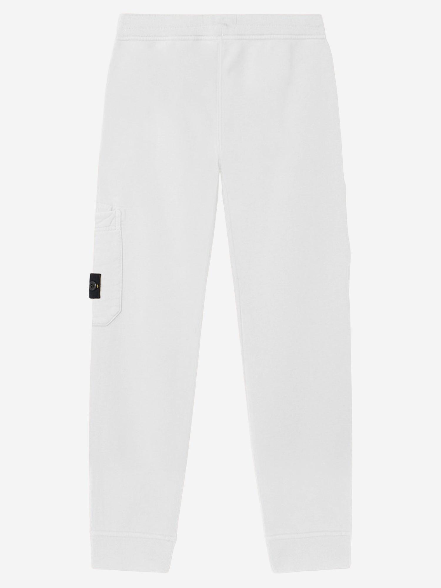 STONE ISLAND KIDS PANTALONI JOGGER IN COTONE CON LOGO, view 2