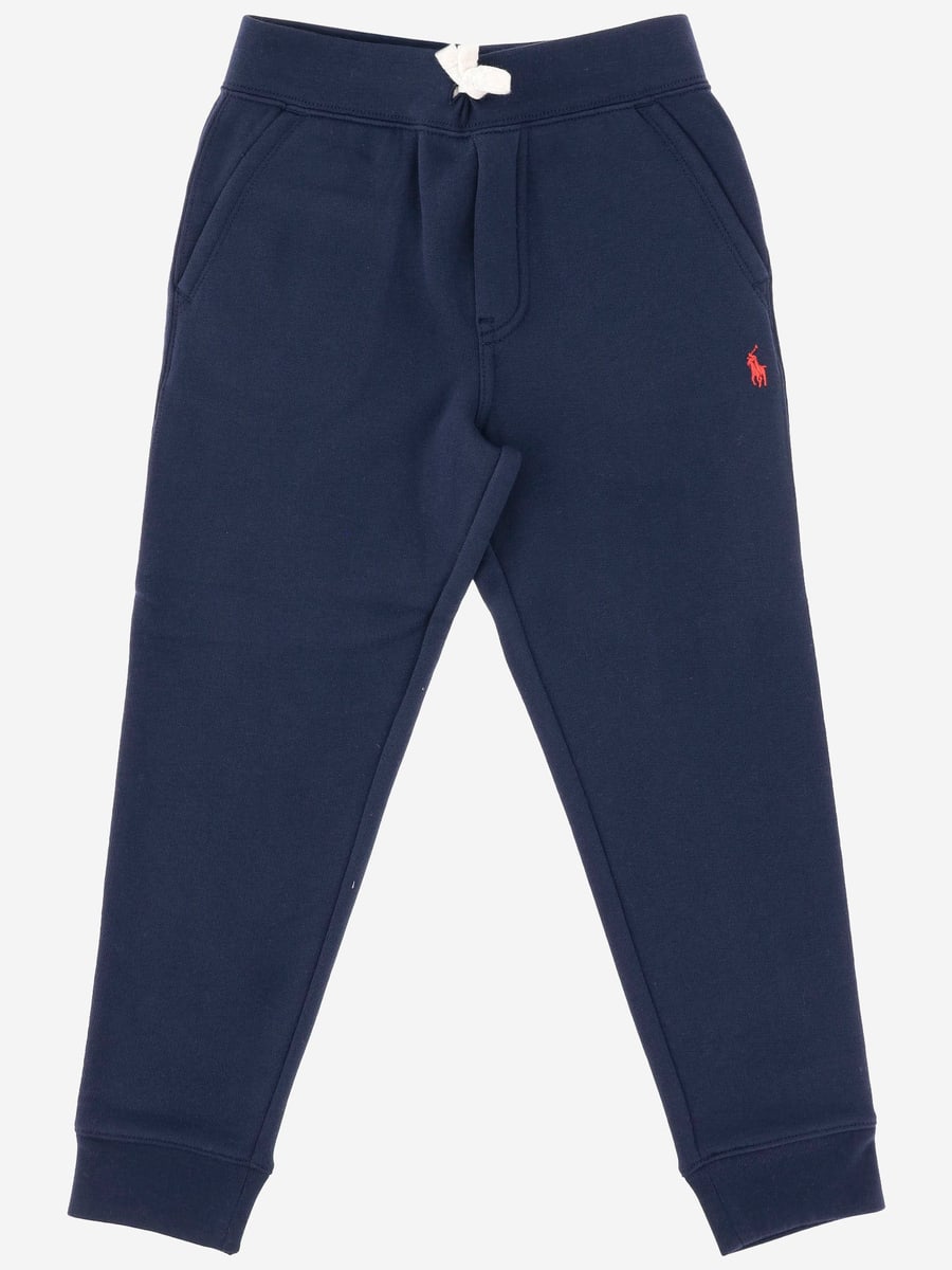 POLO RALPH LAUREN KIDS PANTALONI DA JOGGING IN MISTO COTONE CON LOGO