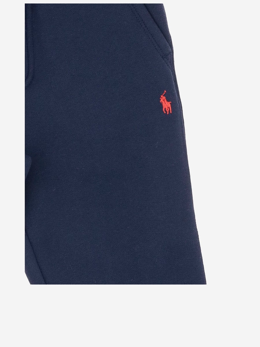 POLO RALPH LAUREN KIDS PANTALONI DA JOGGING IN MISTO COTONE CON LOGO, view 3