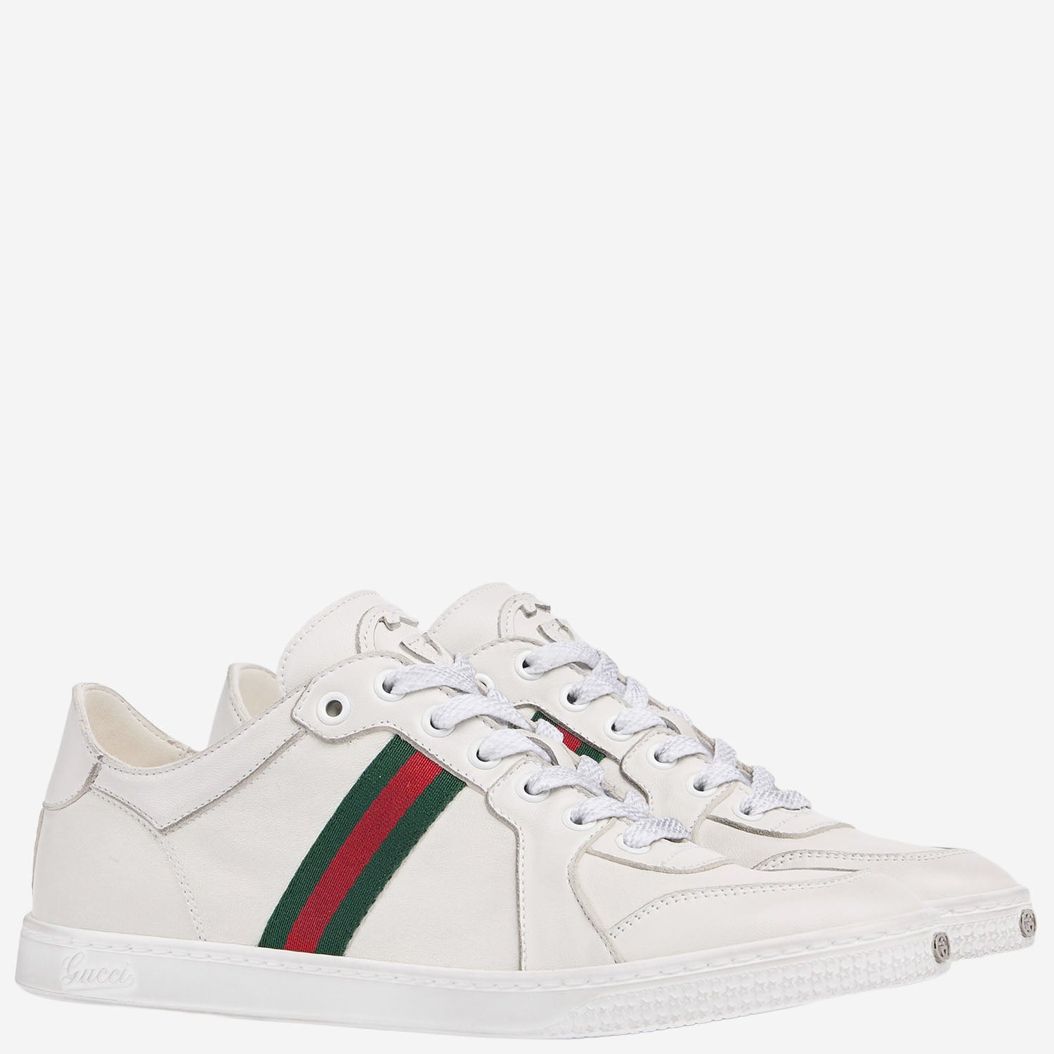 Gucci SNEAKERS IN PELLE CON DETTAGLIO WEB, view 2
