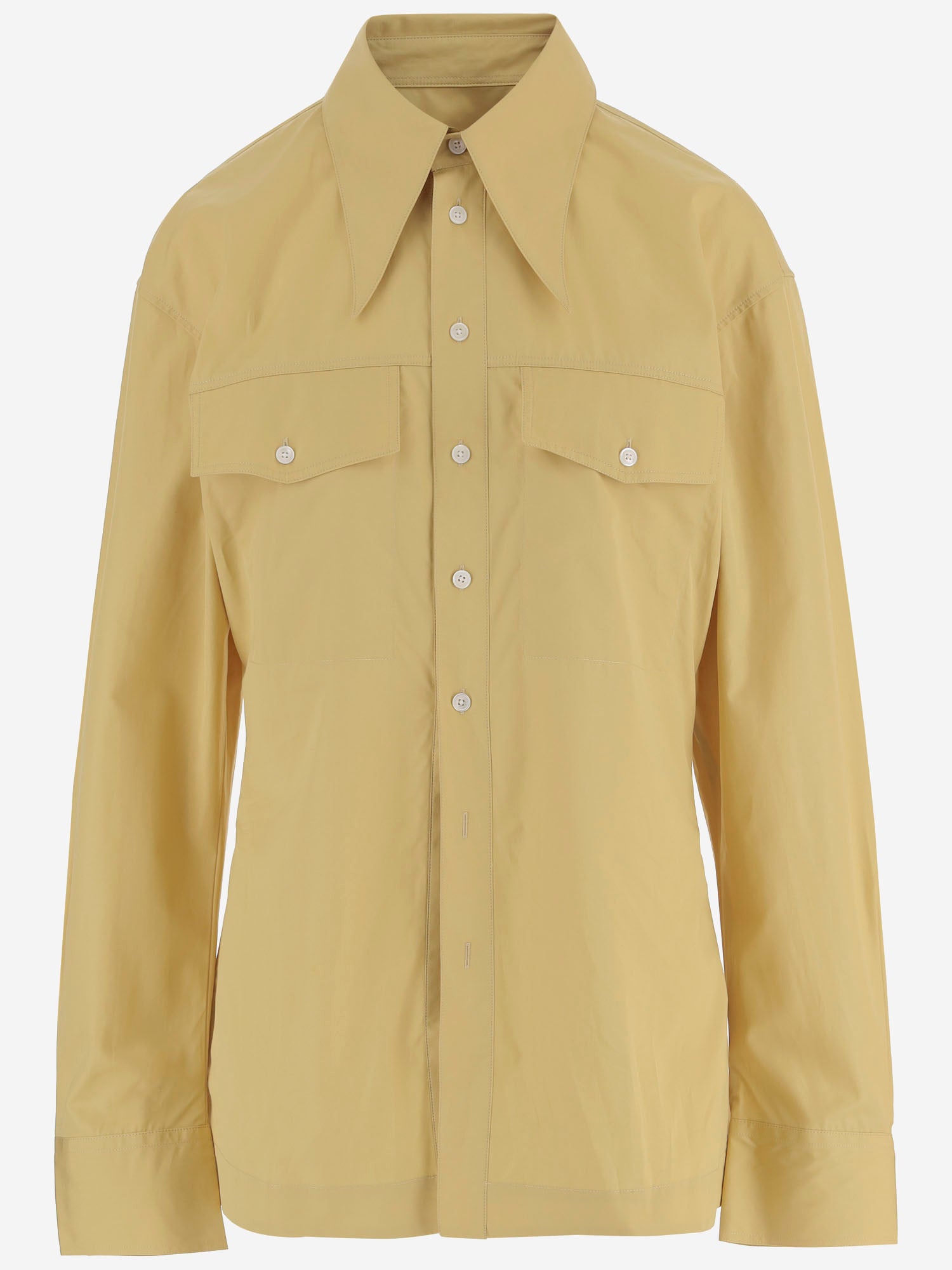 AMI Camicia in cotone con colletto a punta