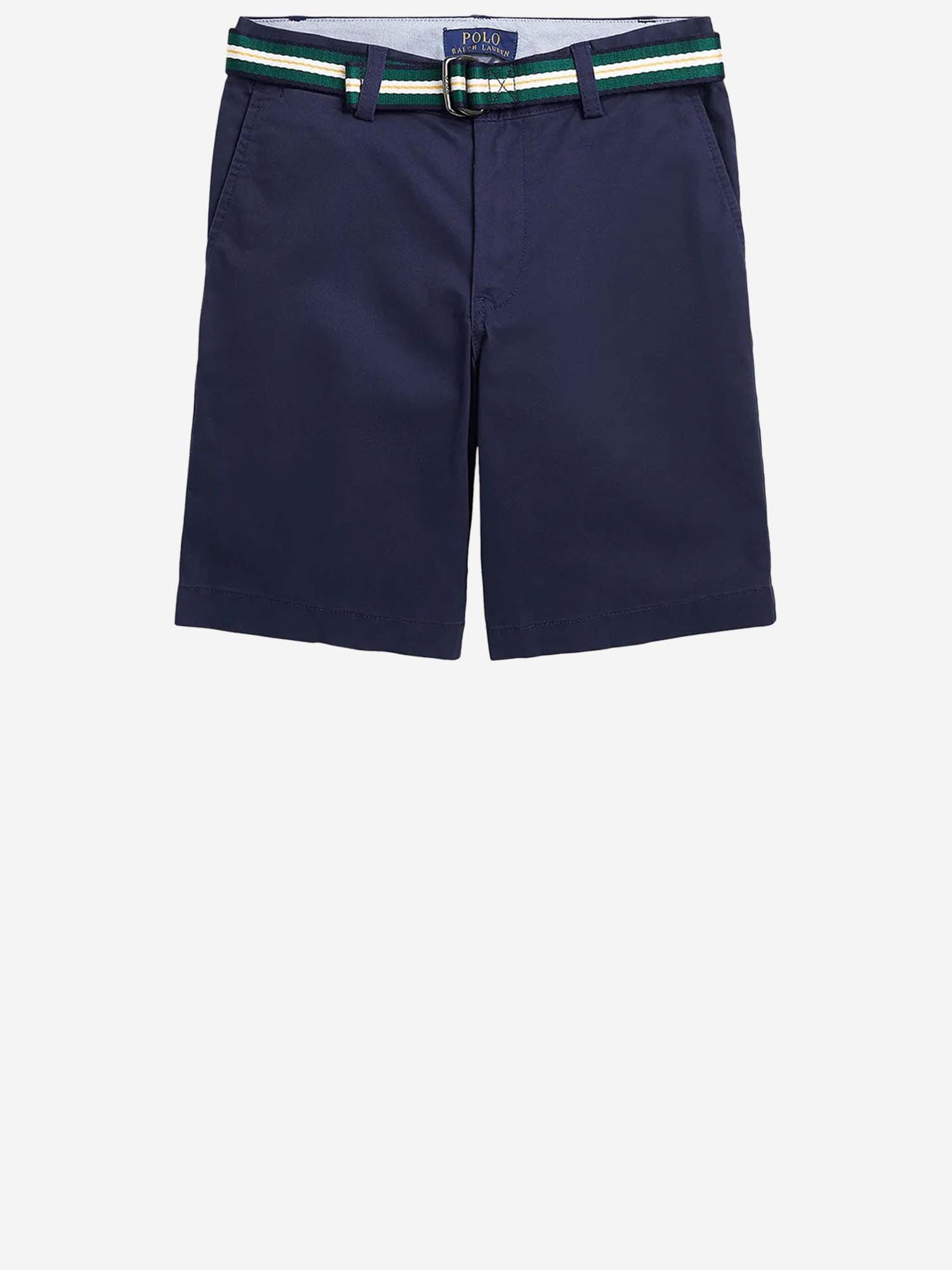 POLO RALPH LAUREN KIDS PANTALONI CORTI IN COTONE STRETCH