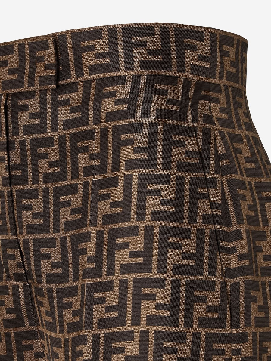 Fendi PANTALONI FF IN SETA, view 3