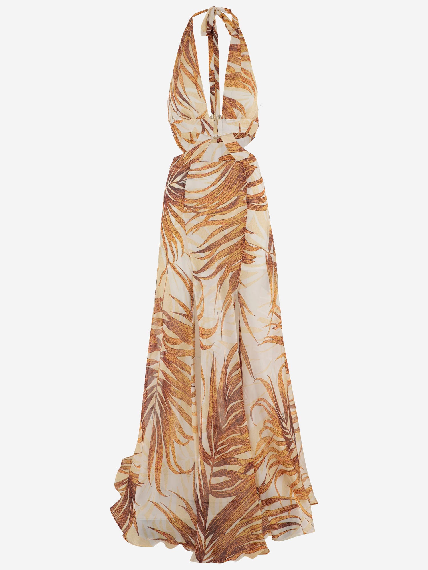 JUST CAVALLI ABITO LUNGO CON STAMPA TROPICALE