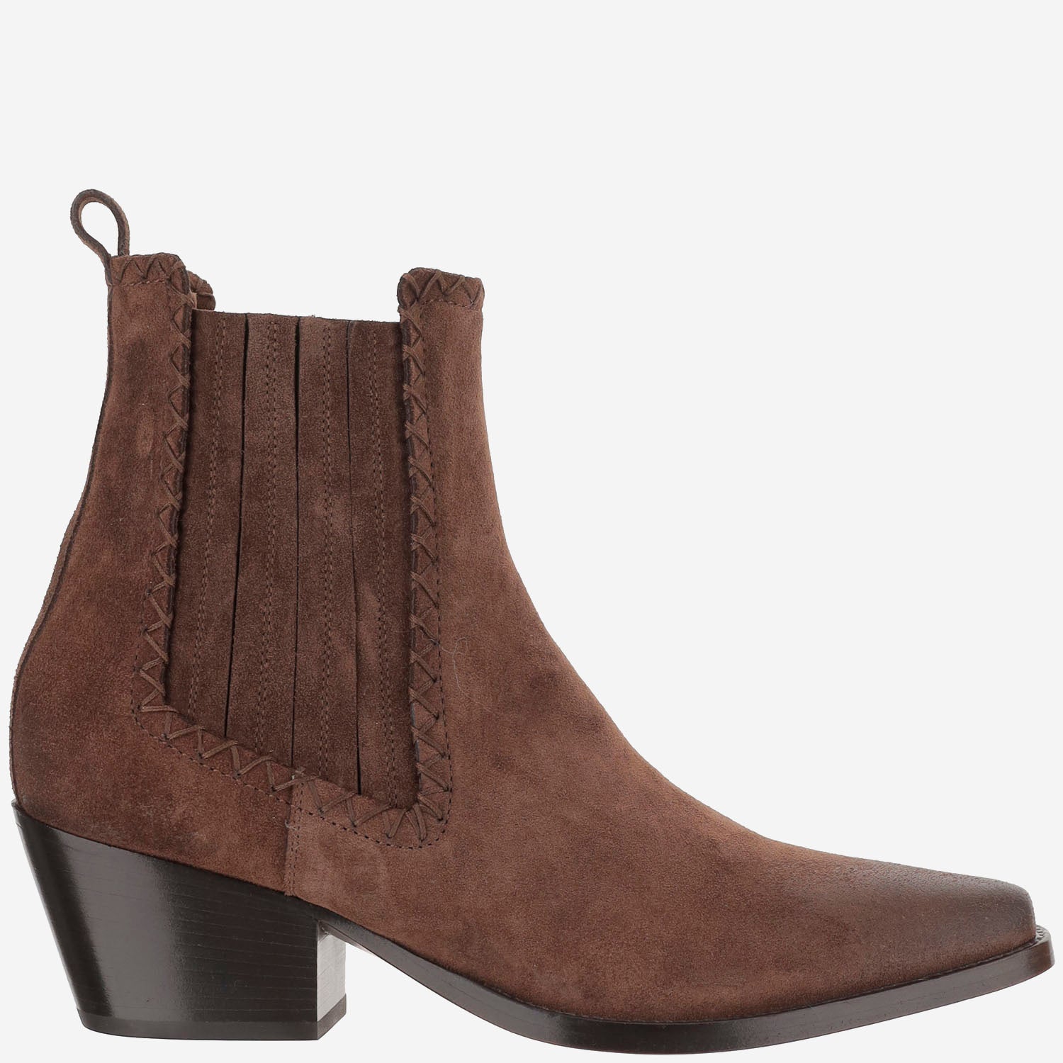 SARTORE STIVALETTI VELOUR MUSTANG IN SUEDE