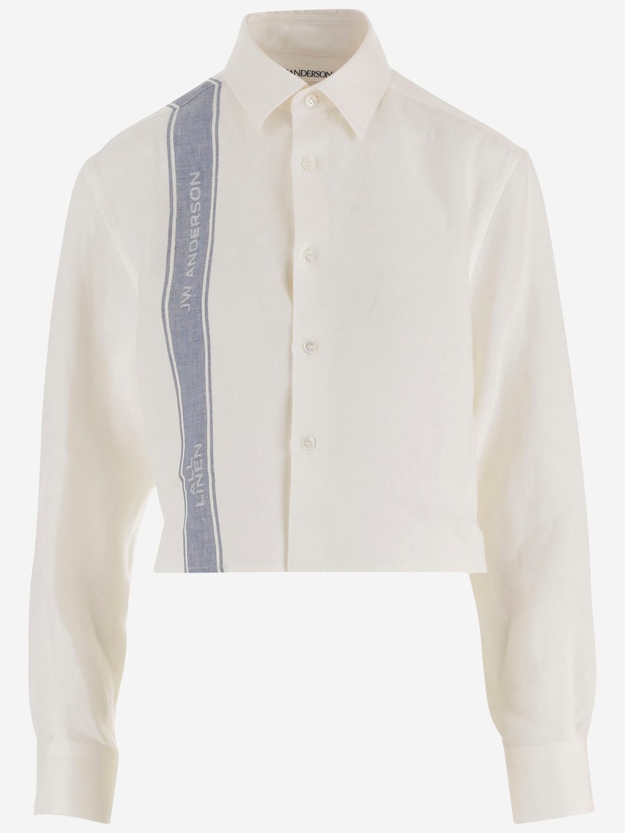 JW Anderson CAMICIA CROP IN LINO
