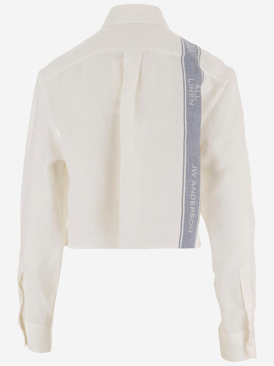 JW Anderson CAMICIA CROP IN LINO, view 2