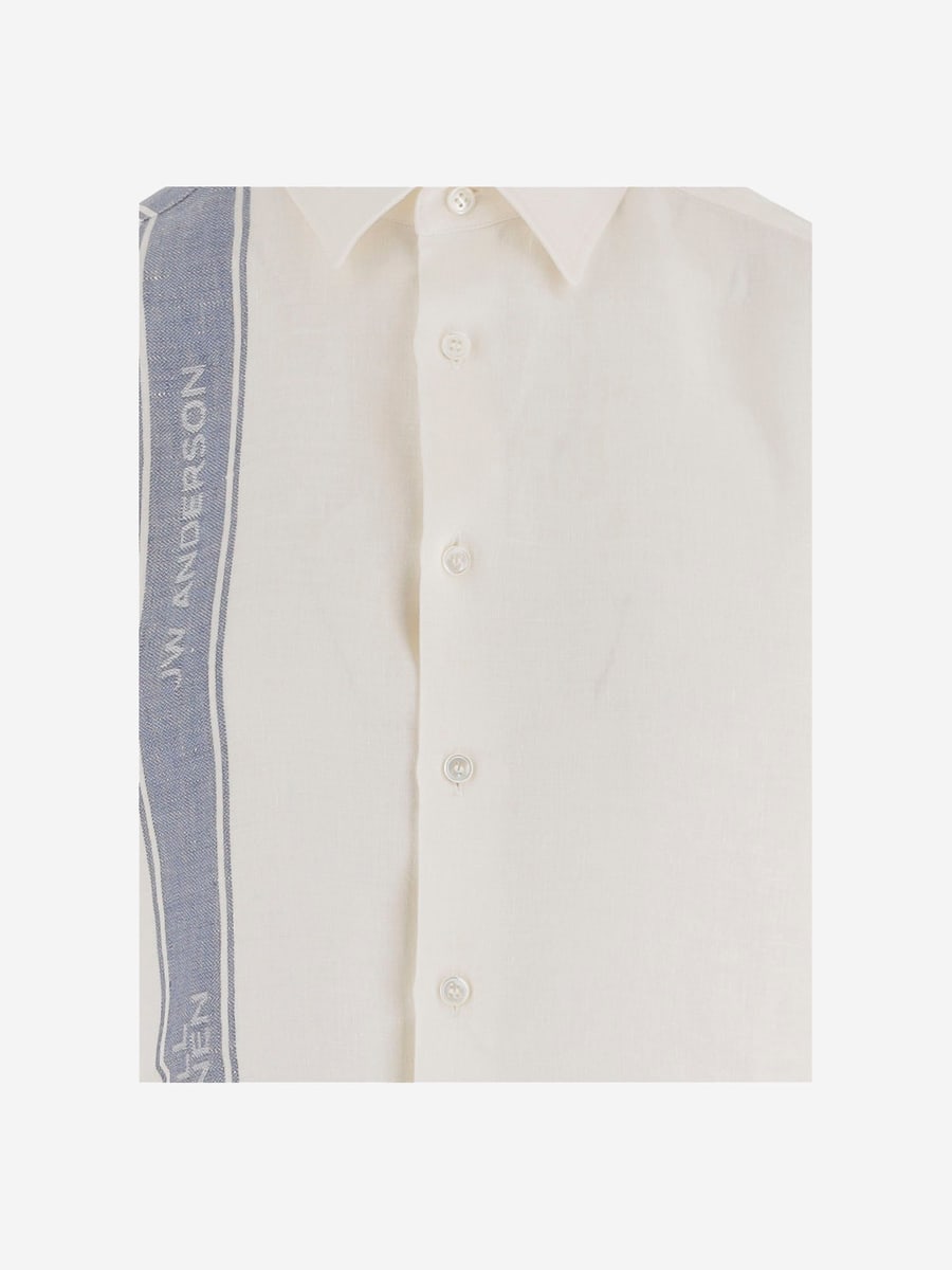 JW Anderson CAMICIA CROP IN LINO, view 3