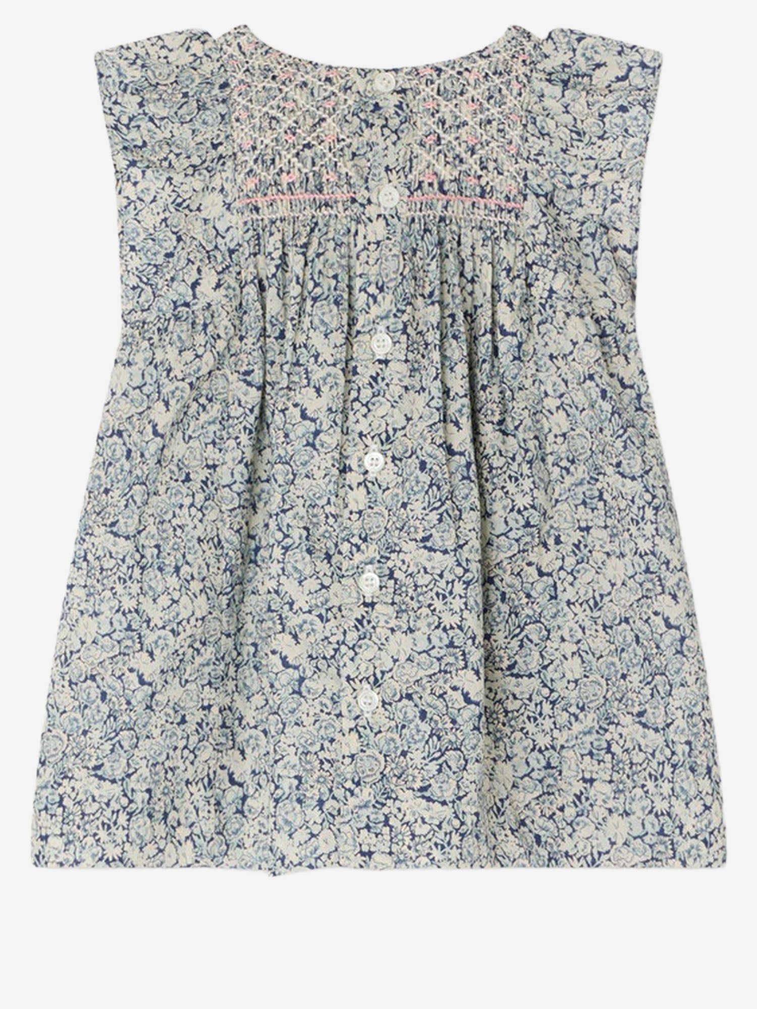BONPOINT KIDS ABITO IN COTONE CON CORPINO SMOCK, view 2