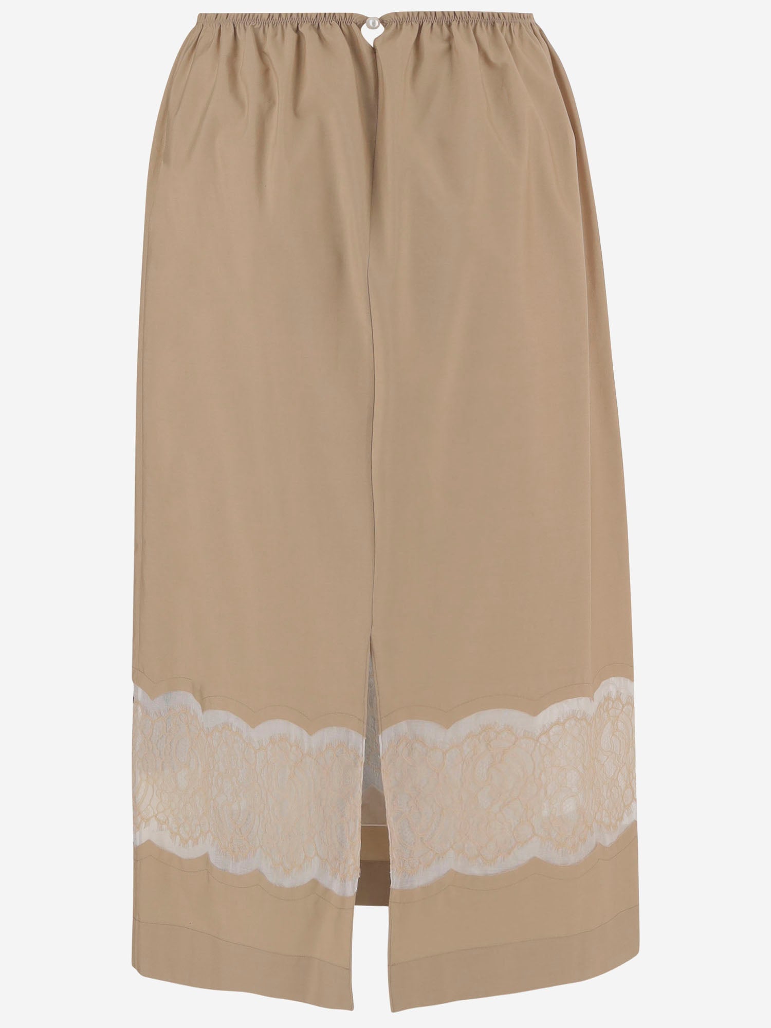CARVEN GONNA IN COTONE CON DETTAGLIO IN PIZZO, view 2