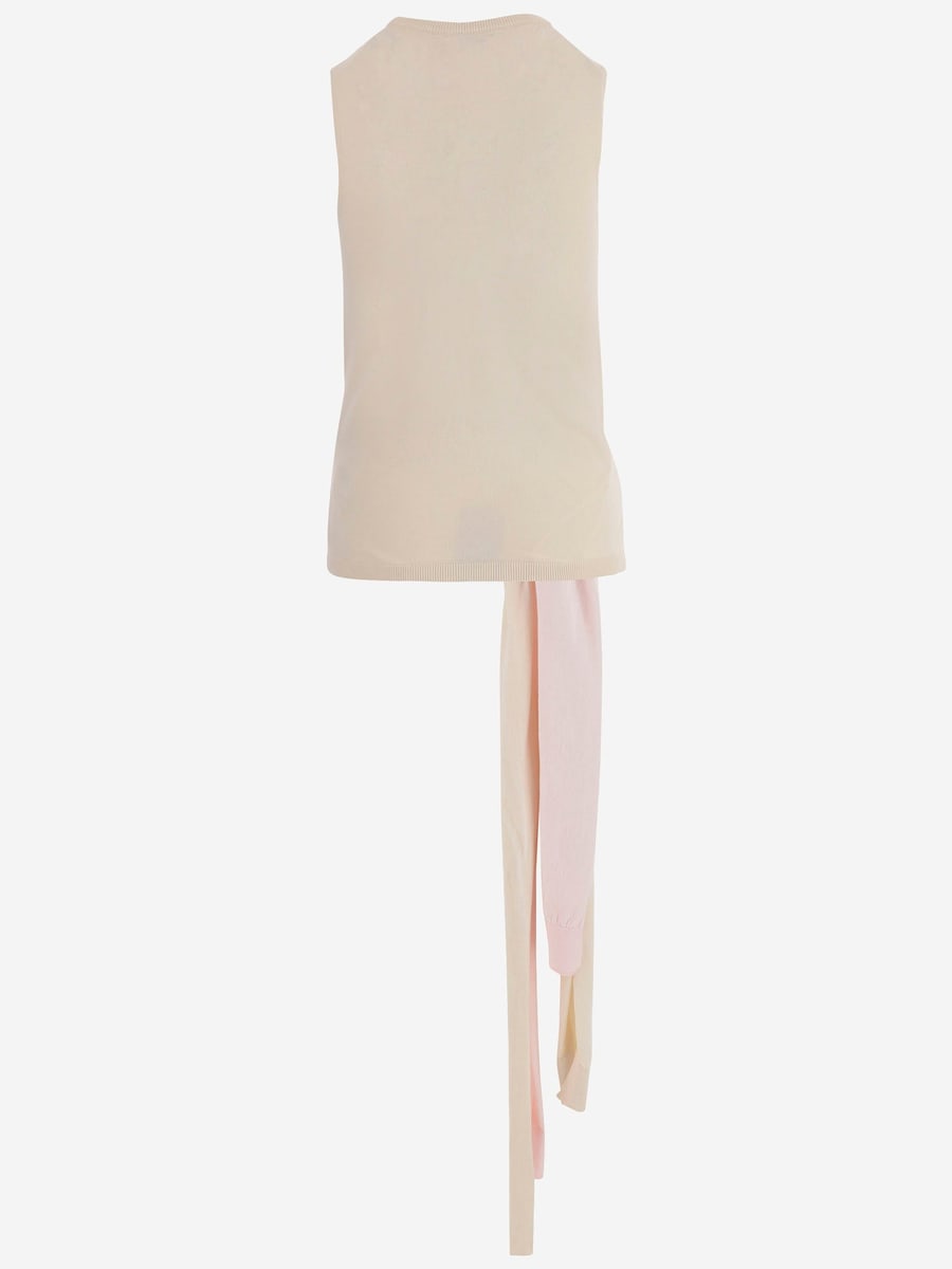JW Anderson MAGLIA SMANICATA IN COTONE E CASHMERE, view 2