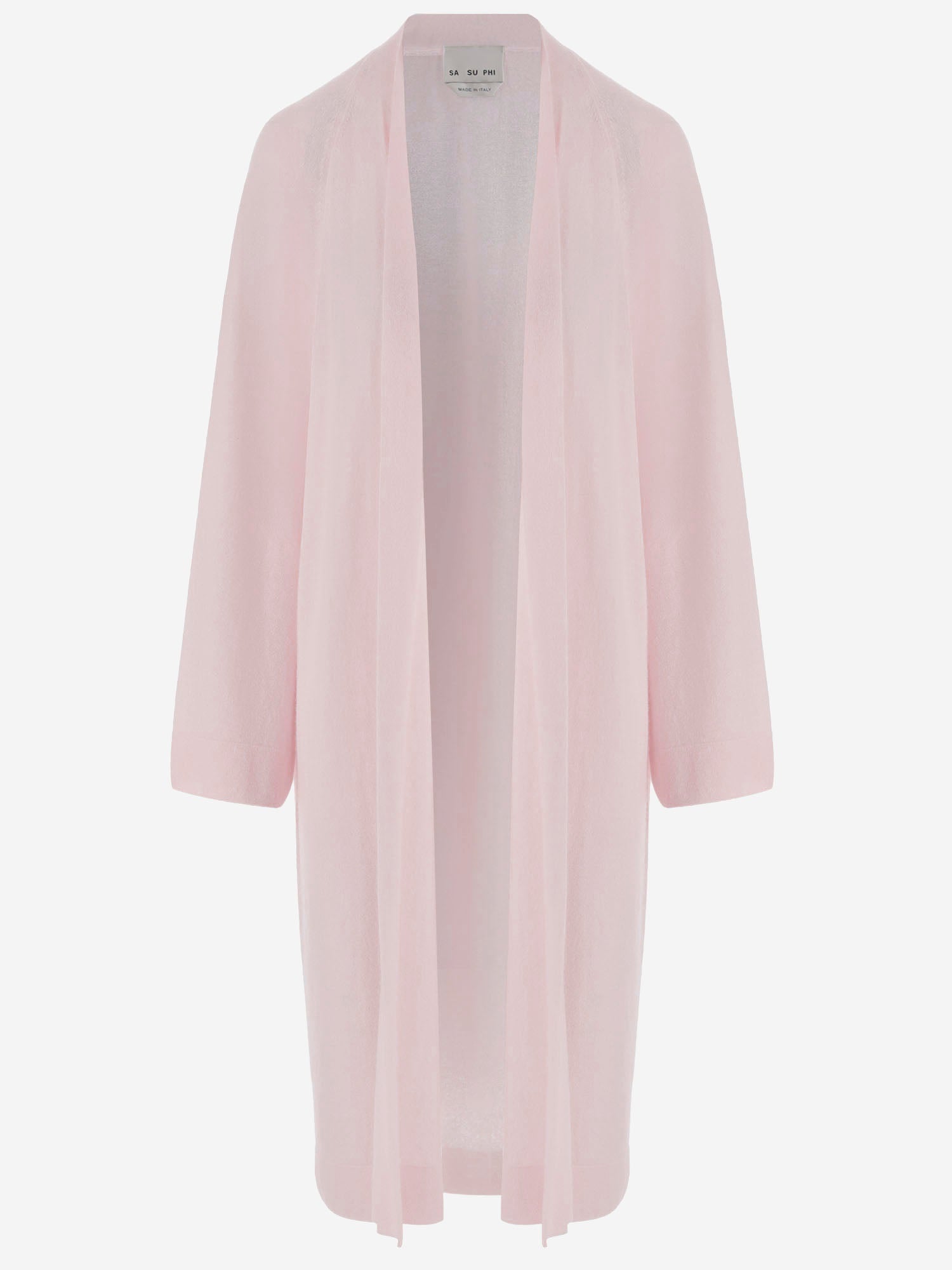 SASUPHI MAGLIA LUNGA APERTA IN CASHMERE E SETA