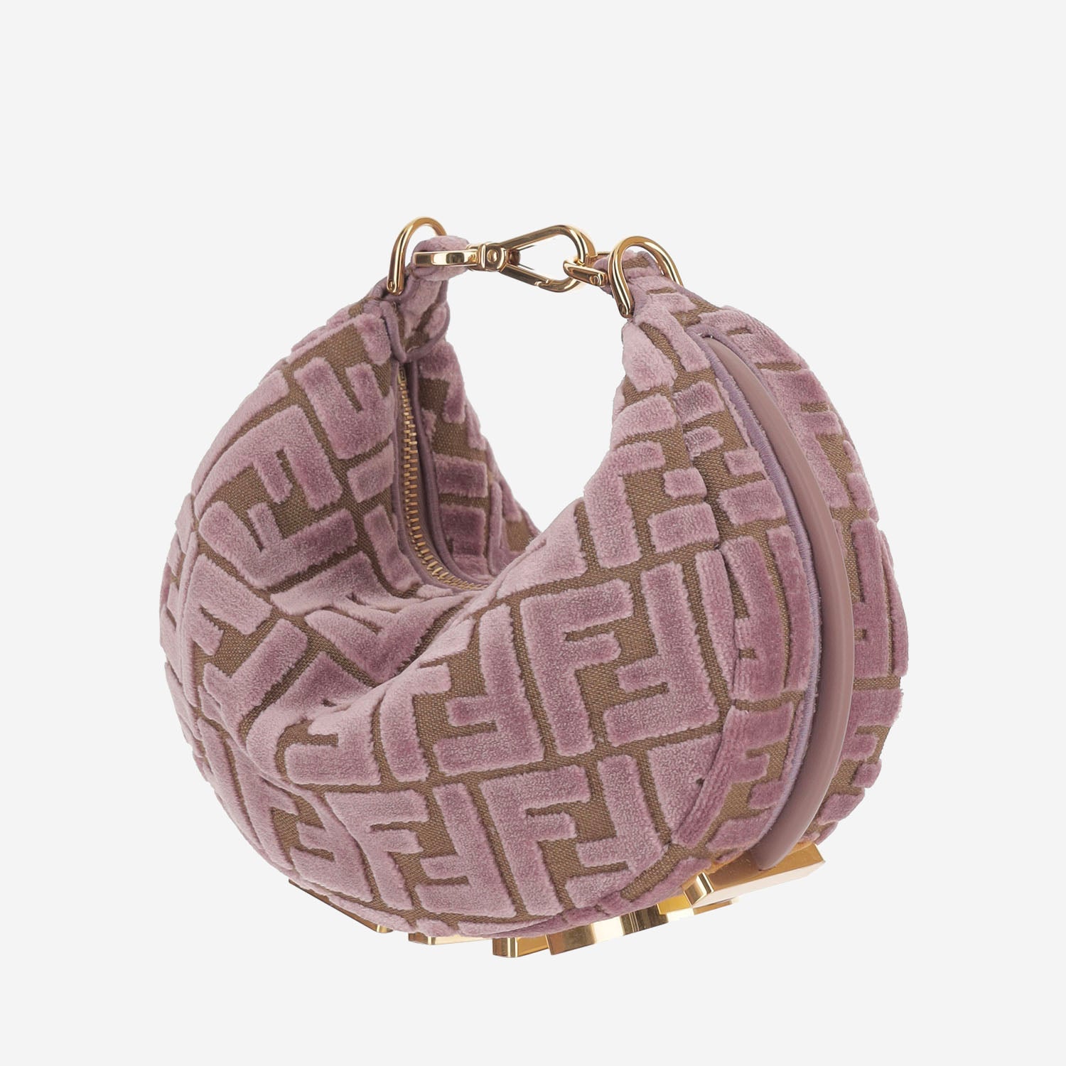 Fendi BORSA MINI FENDIGRAPHY IN VELLUTO, view 2