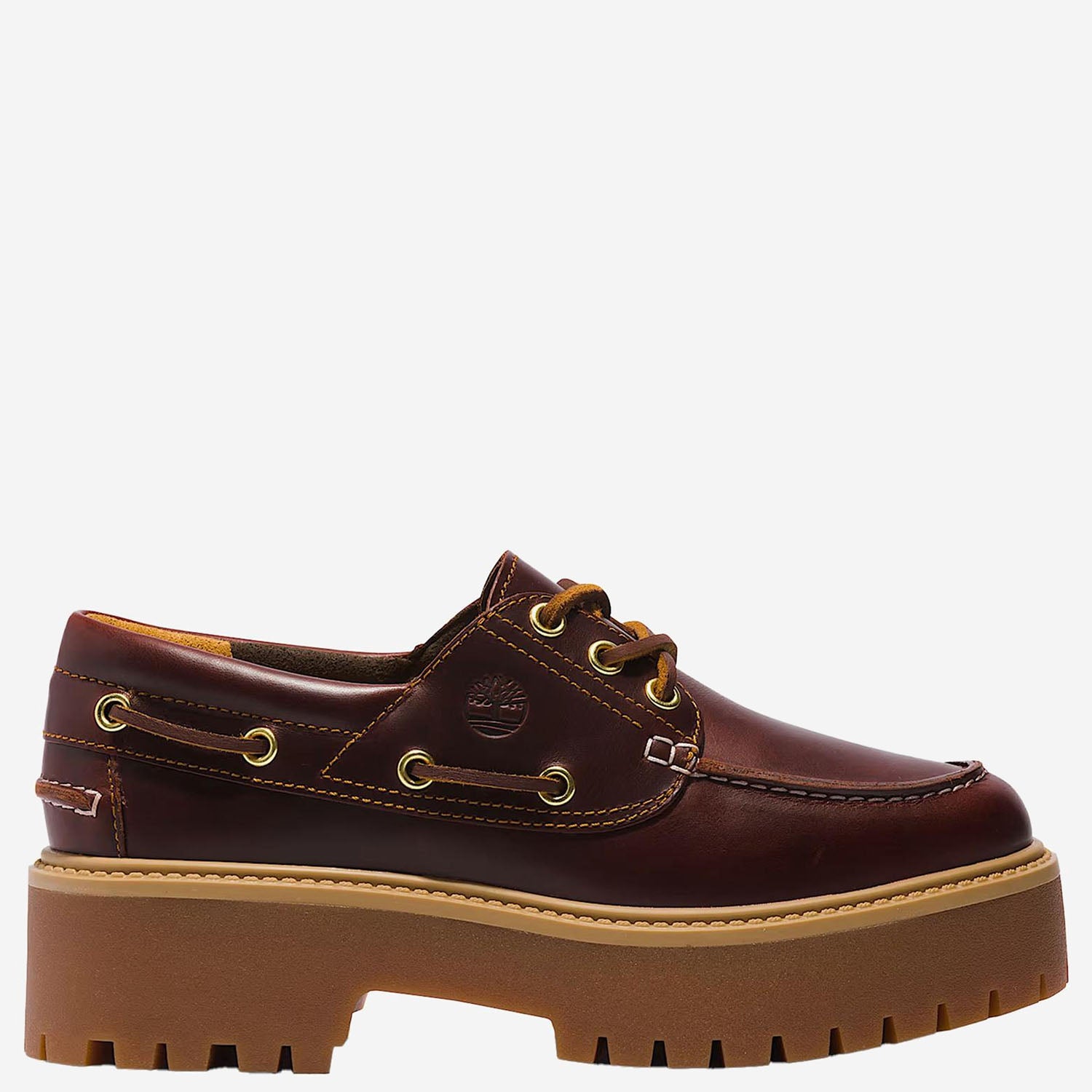 TIMBERLAND Mocassini con Plateau Stone Street in pelle