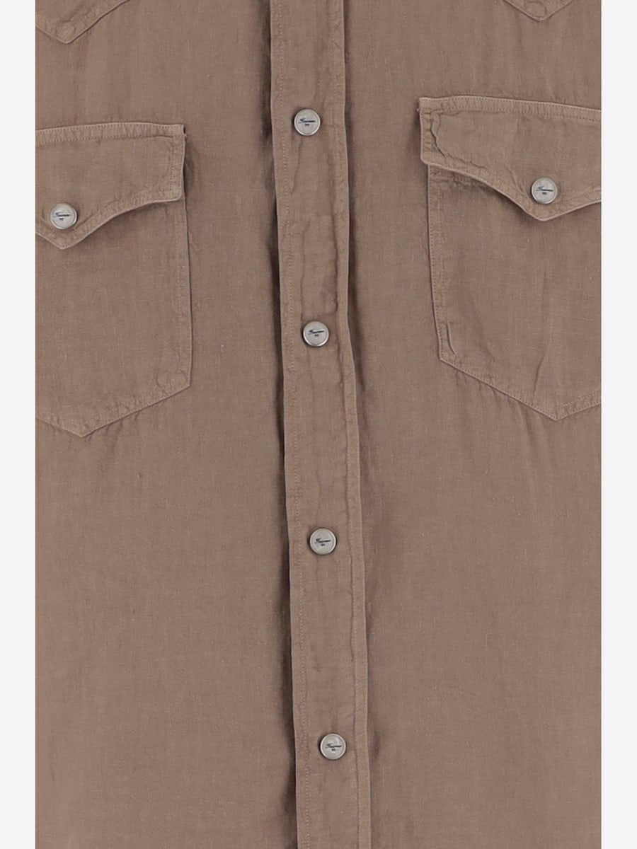 FINAMORE CAMICIA IN LINO, view 3