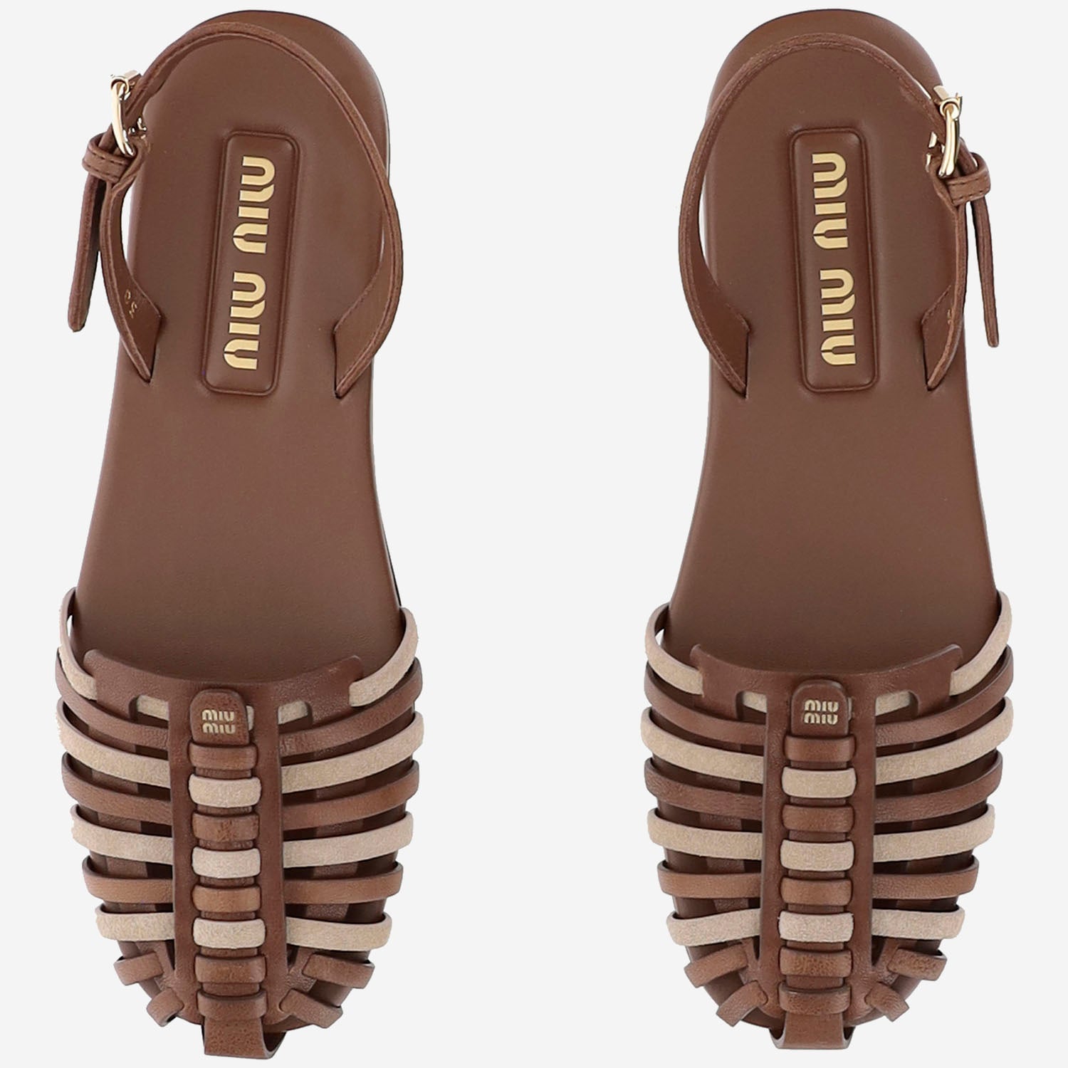 Miu Miu Mules in pelle e suede, view 2