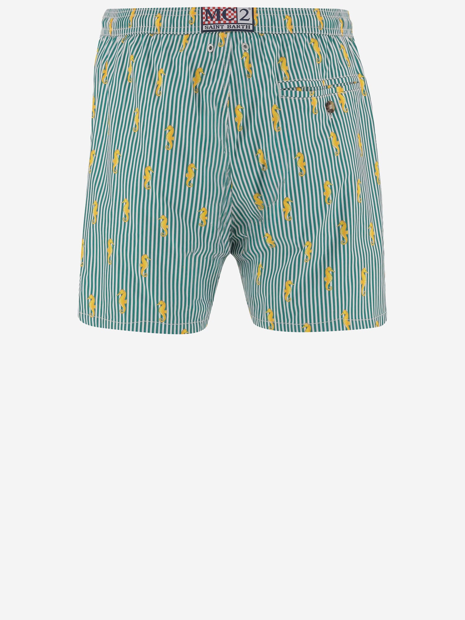 MC2 SAINT BARTH SHORTS DA BAGNO IN NYLON CON MOTIVO FANTASIA, view 2
