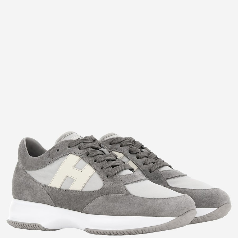 Hogan Sneakers Interactive in pelle e nylon, view 3