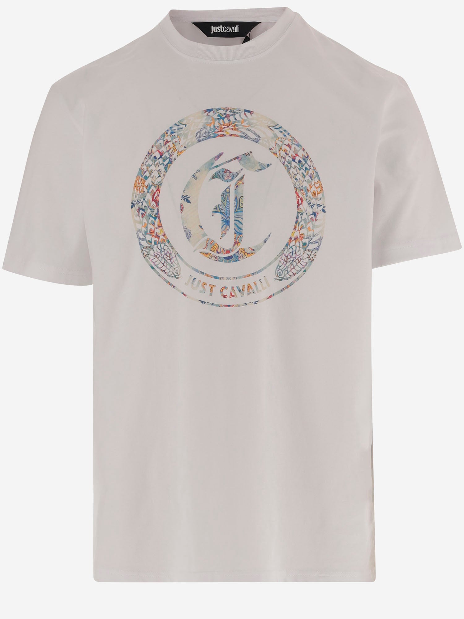 JUST CAVALLI T-SHIRT IN COTONE CON STAMPA