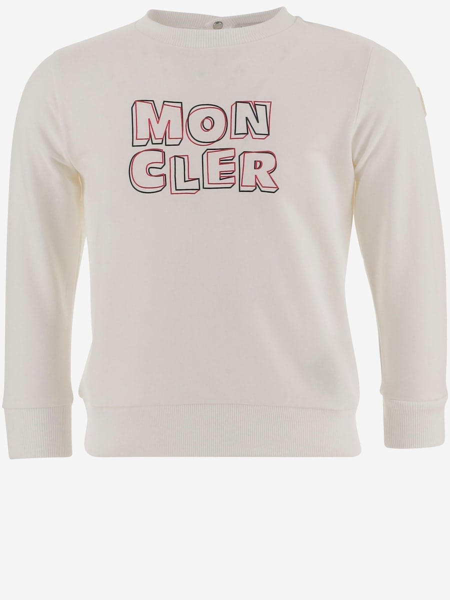 MONCLER ENFANTS FELPA IN COTONE CON LOGO