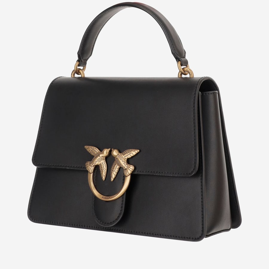 Pinko BORSA A MANO  IN PELLE CON LOGO, view 2