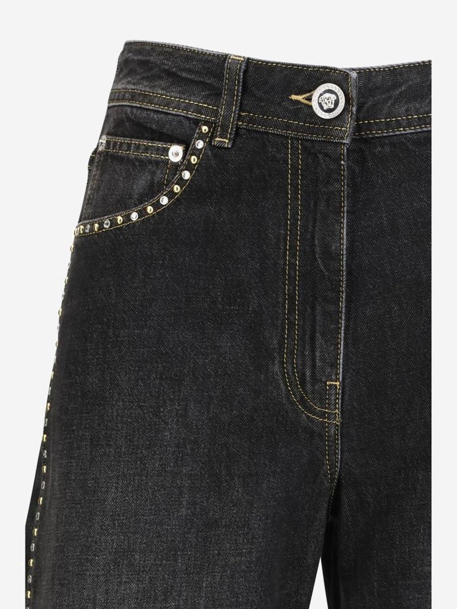 Versace JEANS IN COTONE CON BORCHIE, view 3
